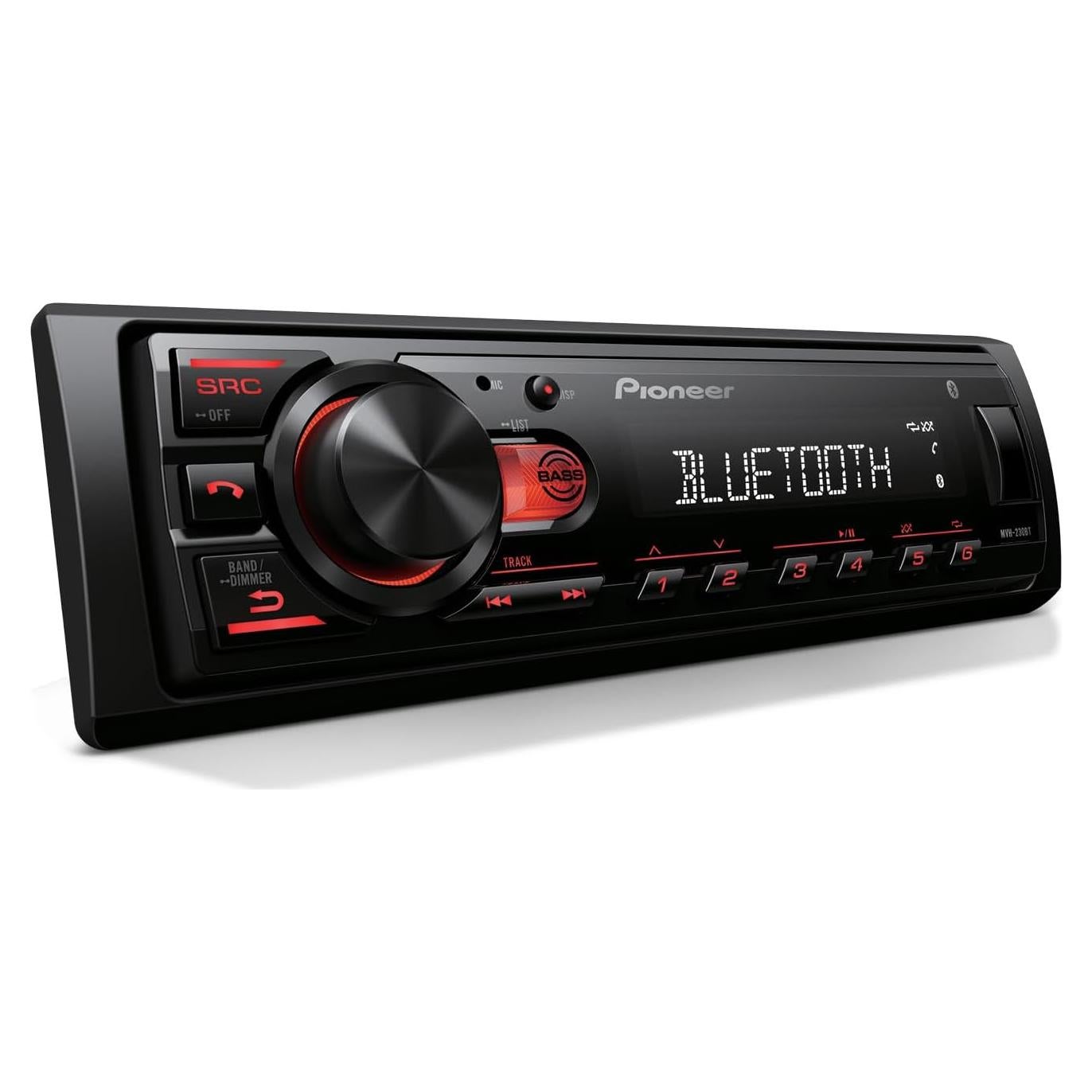 Receptor de Medios Pioneer MVH-S230BT Bluetooth USB 50W