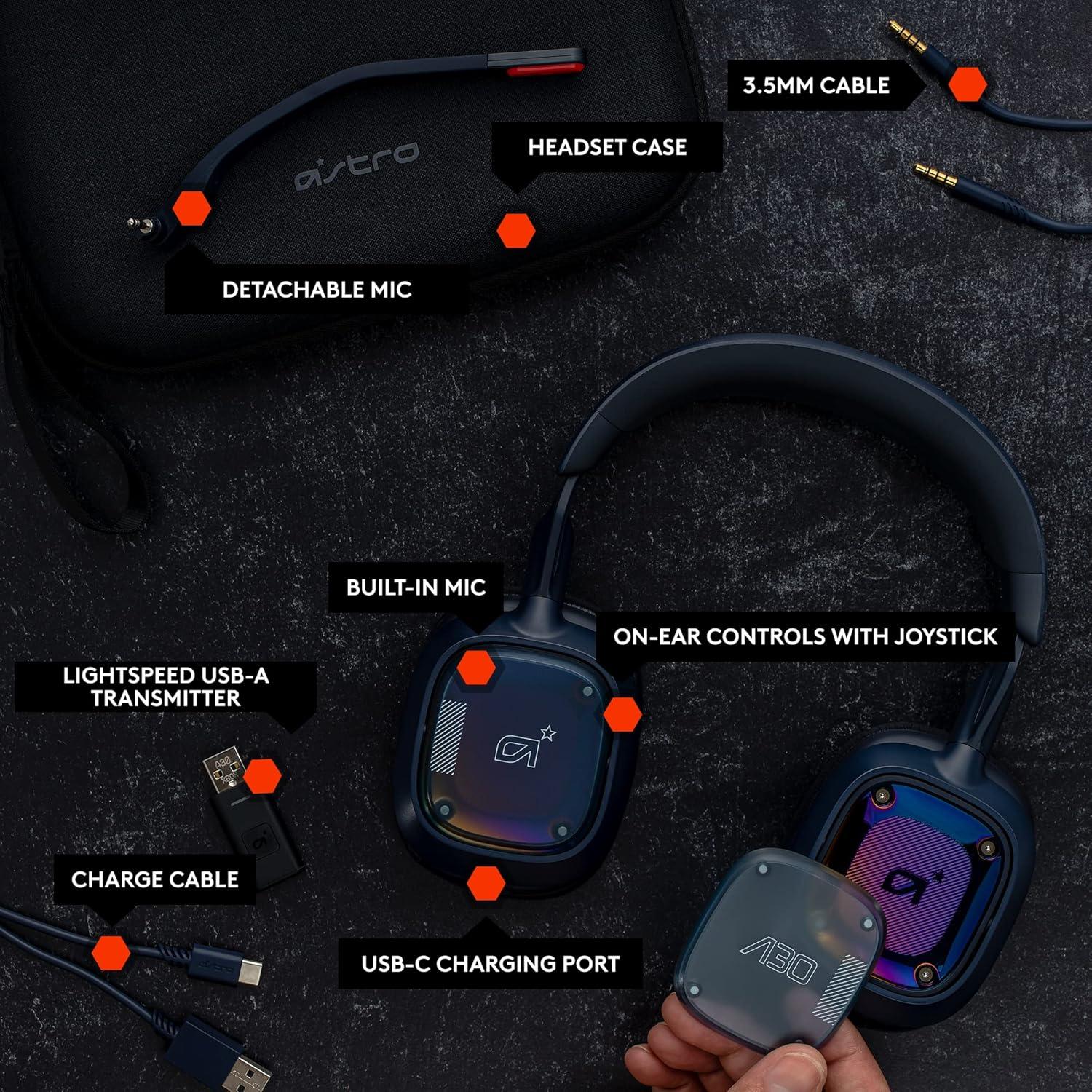 Auriculares Inalámbricos Logitech G Astro A30 Azul 27h Batería