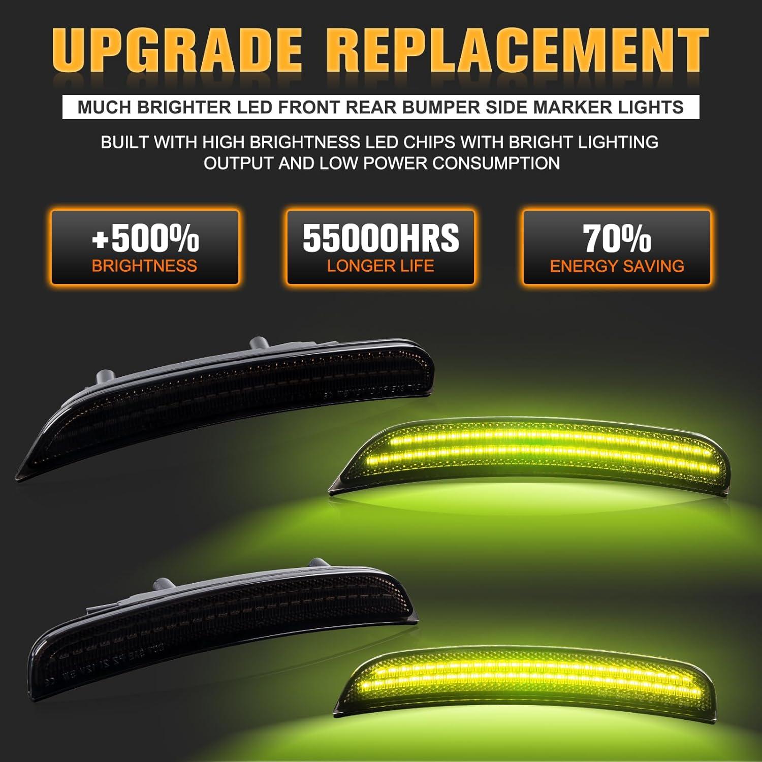 Luces de Marcador Lateral LED Gempro para Dodge Charger 2015-2023