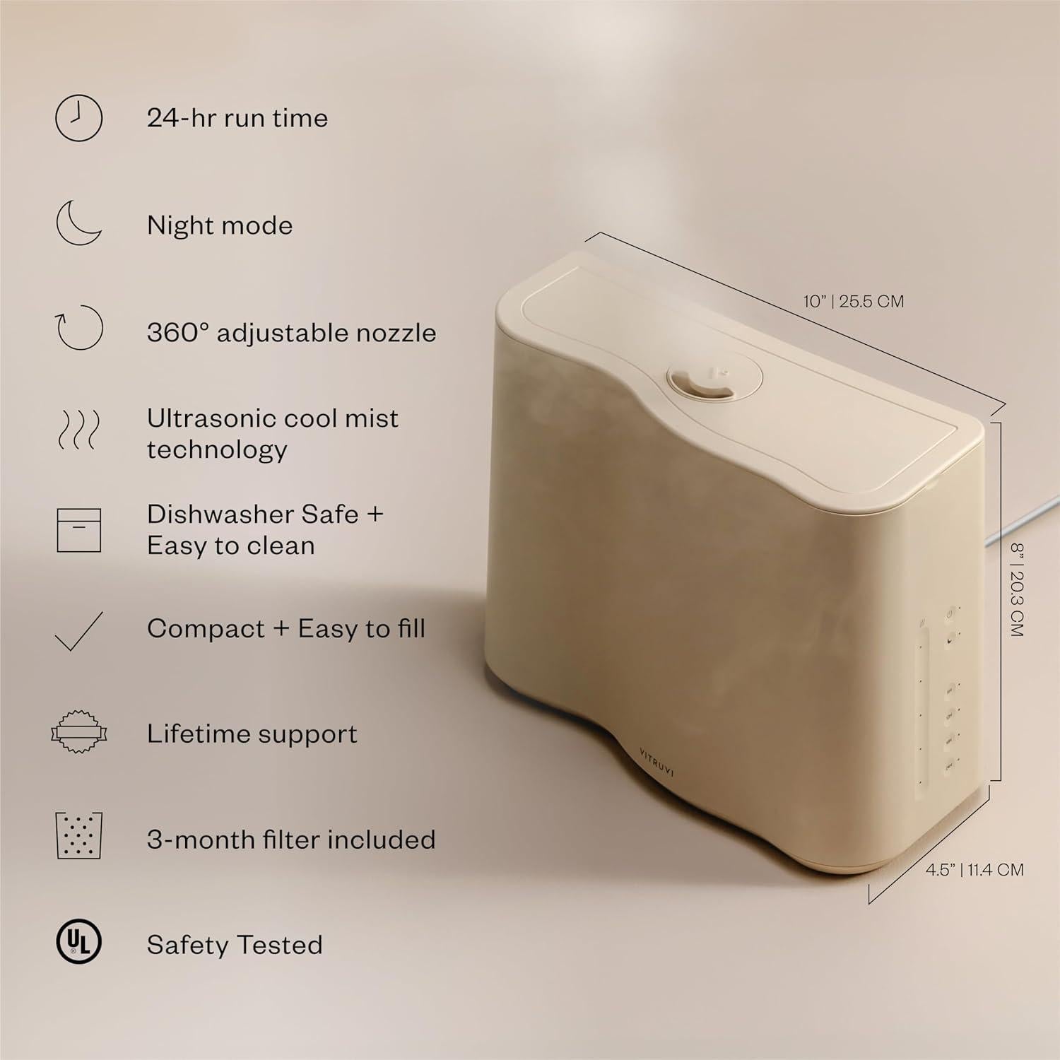 Humidificador Cloud Vitruvi Avena 55.74 m² Ultrasónico