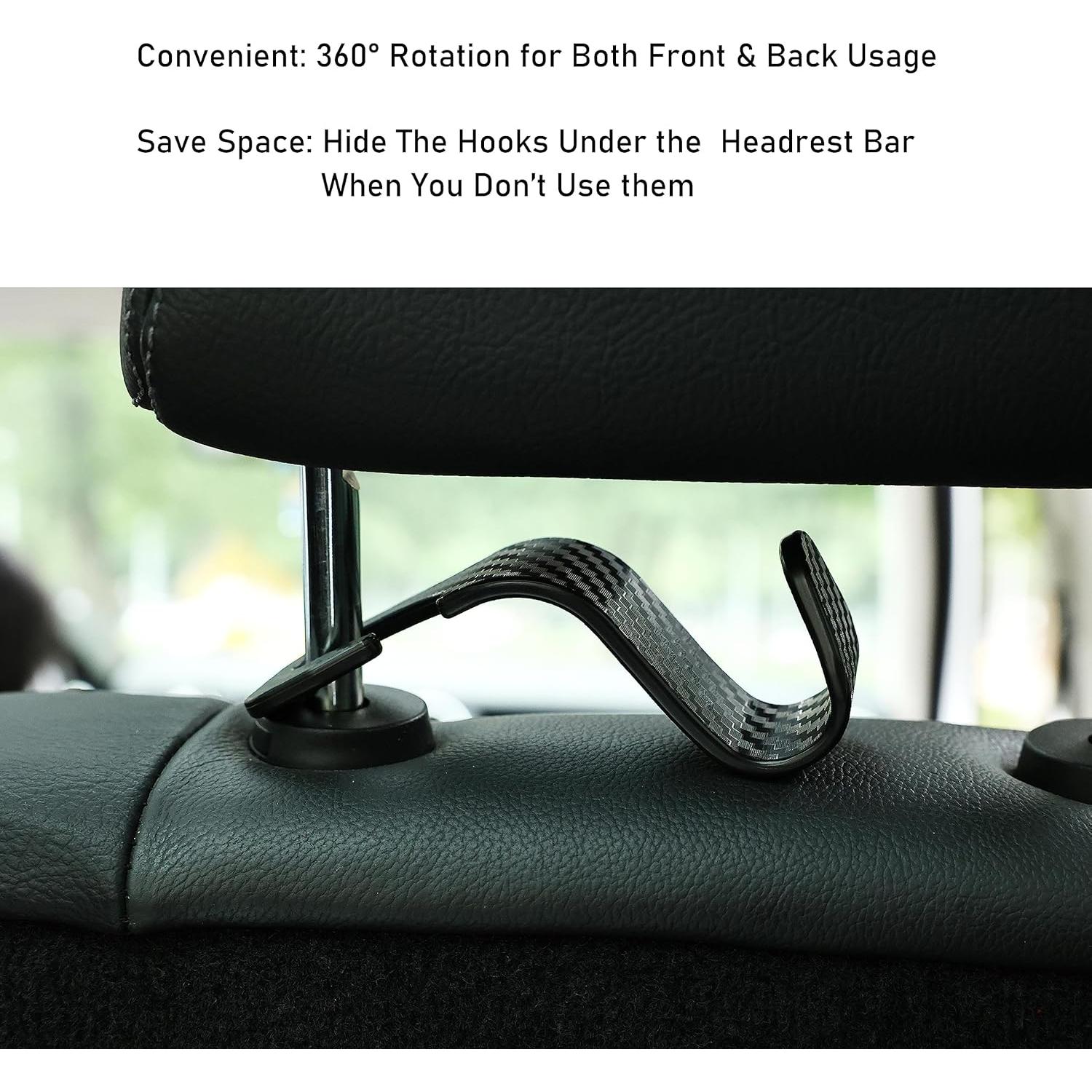 Gancho para Asiento de Coche Toiyason - 4 Piezas Negro