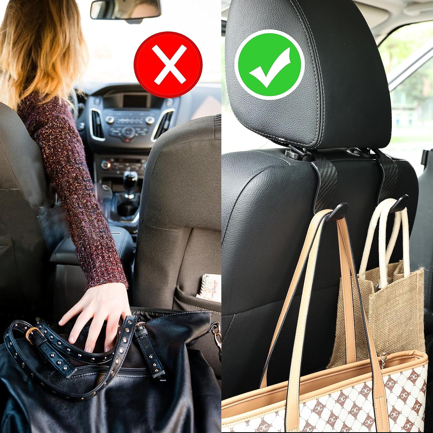 Gancho para Asiento de Coche Toiyason - 4 Piezas Negro