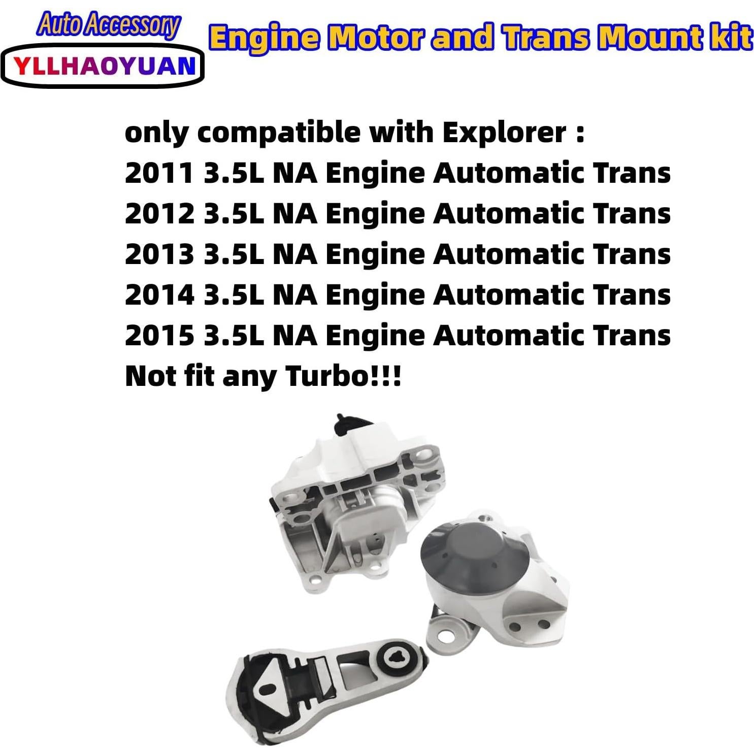 Juego de Soportes de Motor Yllhaoyuan Explorer 2011-2015 3Pcs