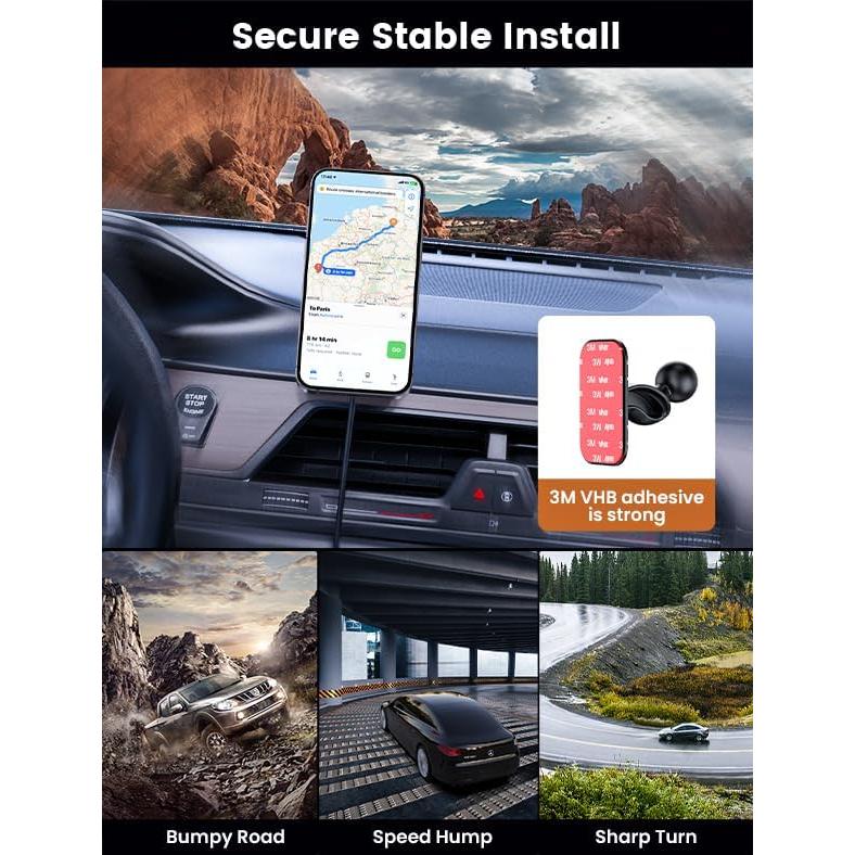 Cargador de coche MOKPR MagSafe 15W con soporte magnético