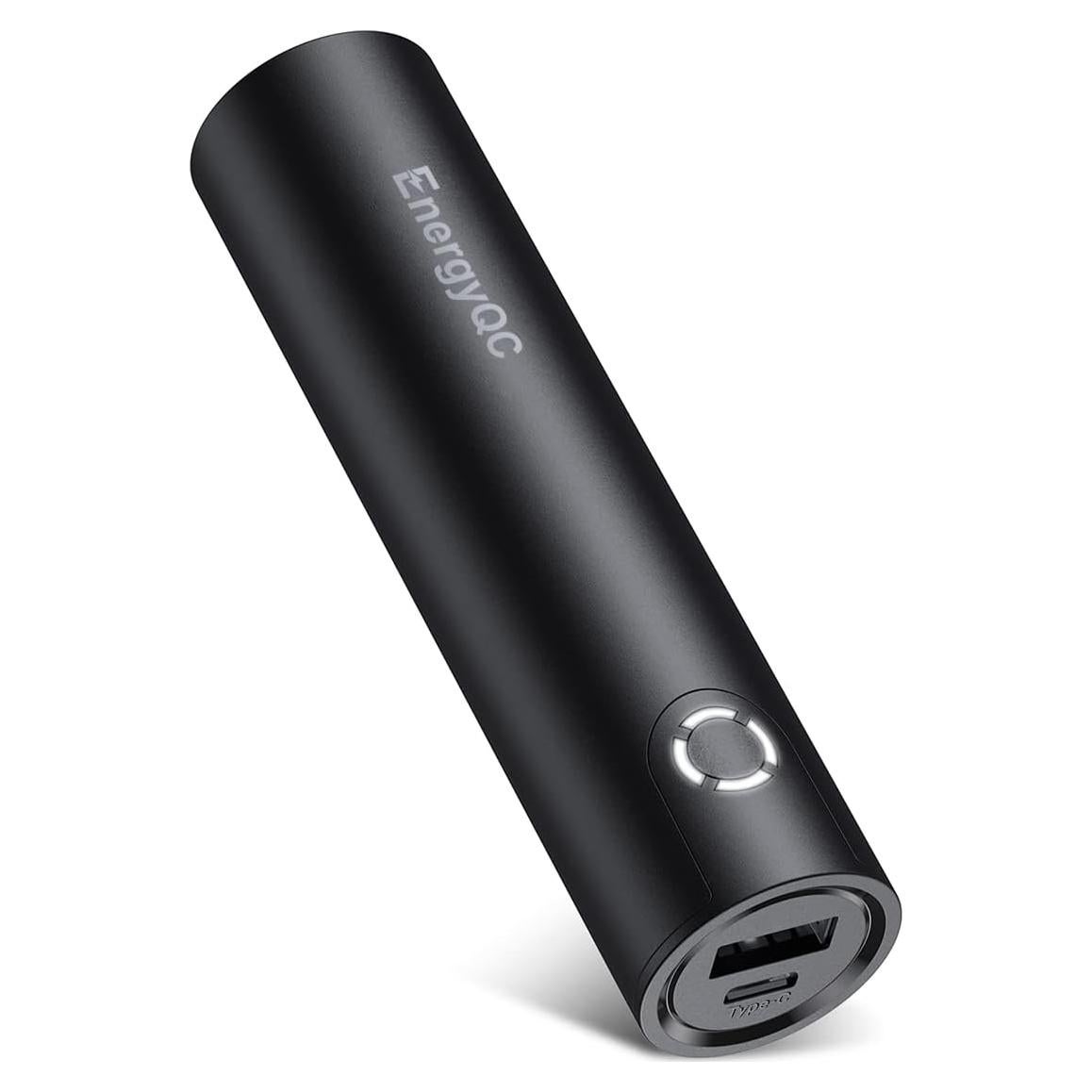 Cargador Portátil EnergyQC 5000mAh Carga Rápida USB-C Negro