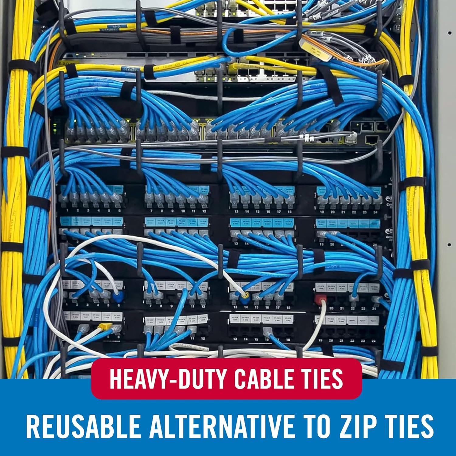 Sujetadores de Cable Reutilizables VELCRO Marca 60 Piezas 20.3 cm