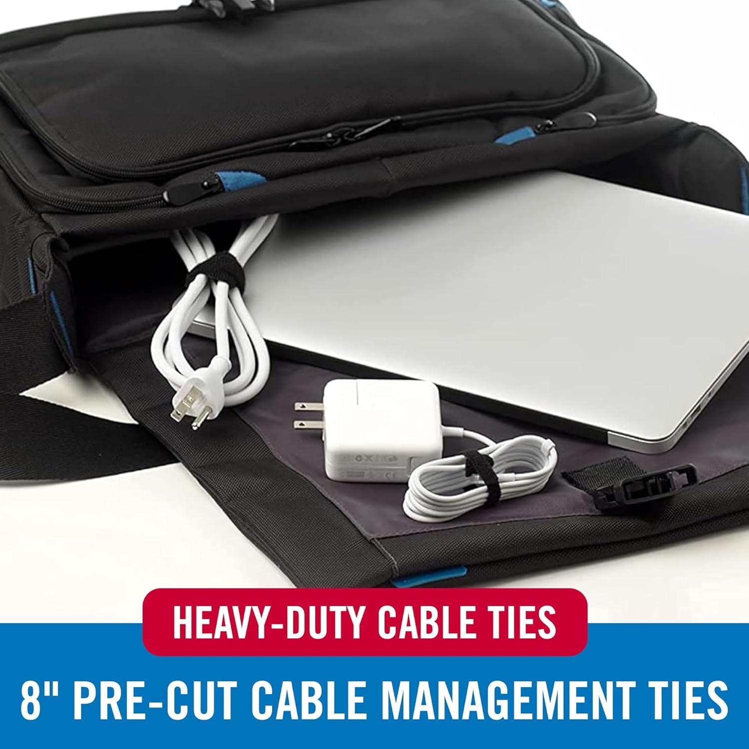 Sujetadores de Cable Reutilizables VELCRO Marca 60 Piezas 20.3 cm