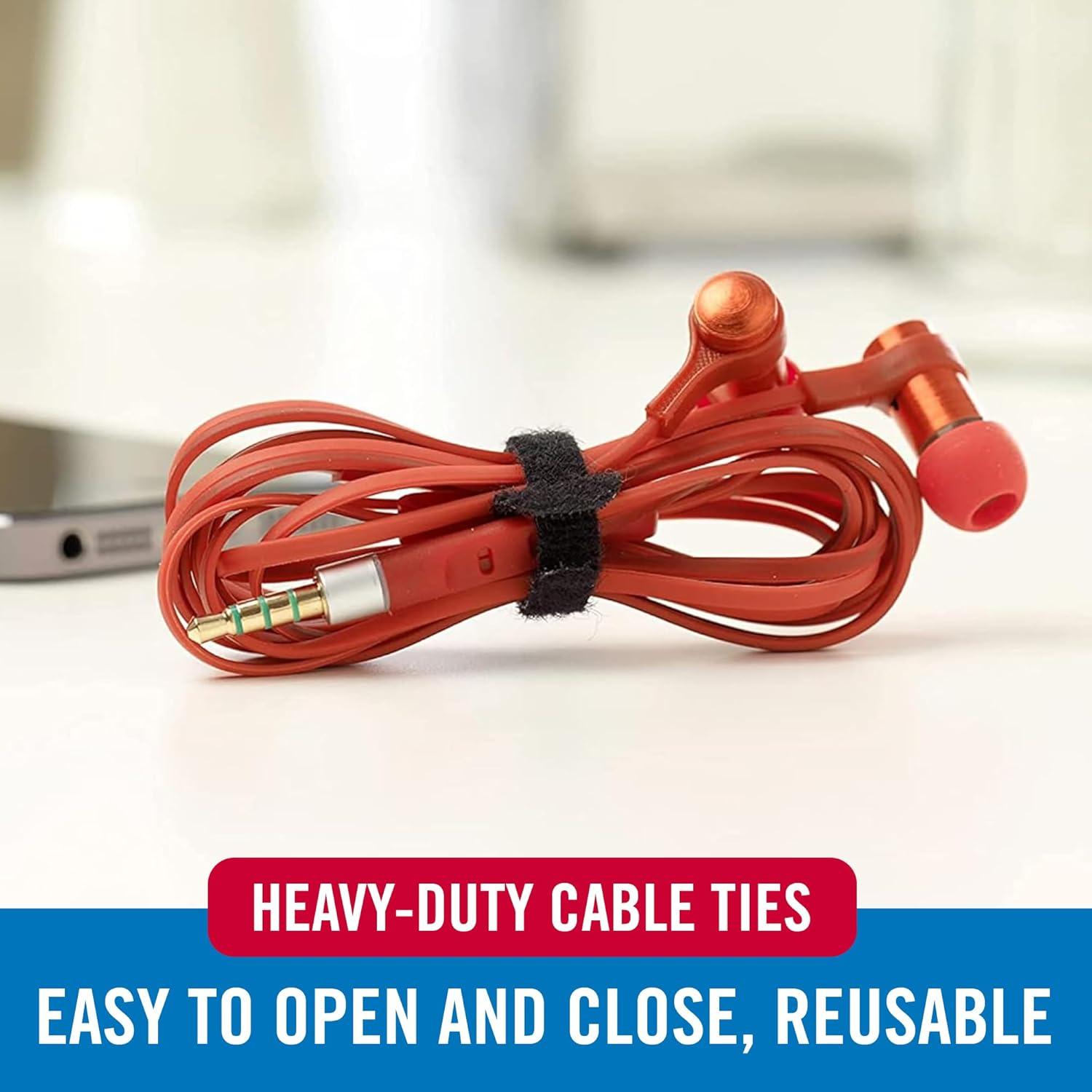 Sujetadores de Cable Reutilizables VELCRO Marca 60 Piezas 20.3 cm