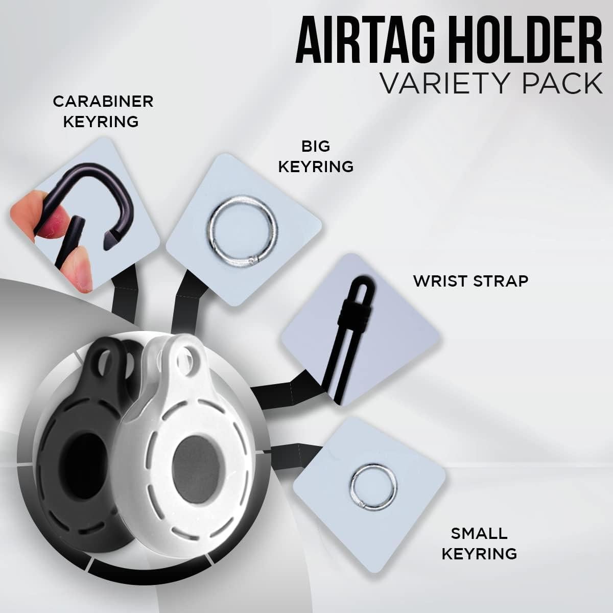 Funda Silicona para Apple AirTag 4 Pack - Protección Alta Resistencia