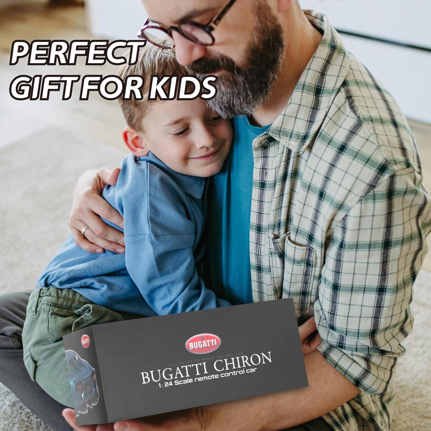 MIEBELY Coche RC Bugatti Chiron Escala 1/24 con Faro