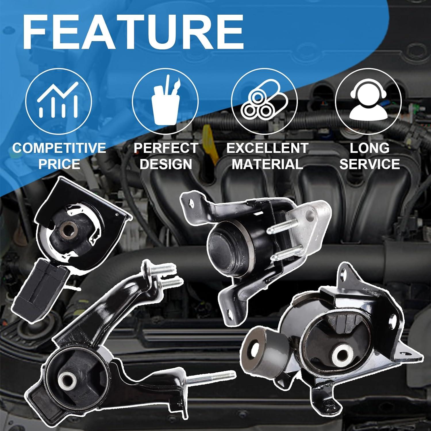 Juego de 4 Soportes de Motor y Transmisión DOFOCH para Toyota Corolla 2003-2008 1.8L