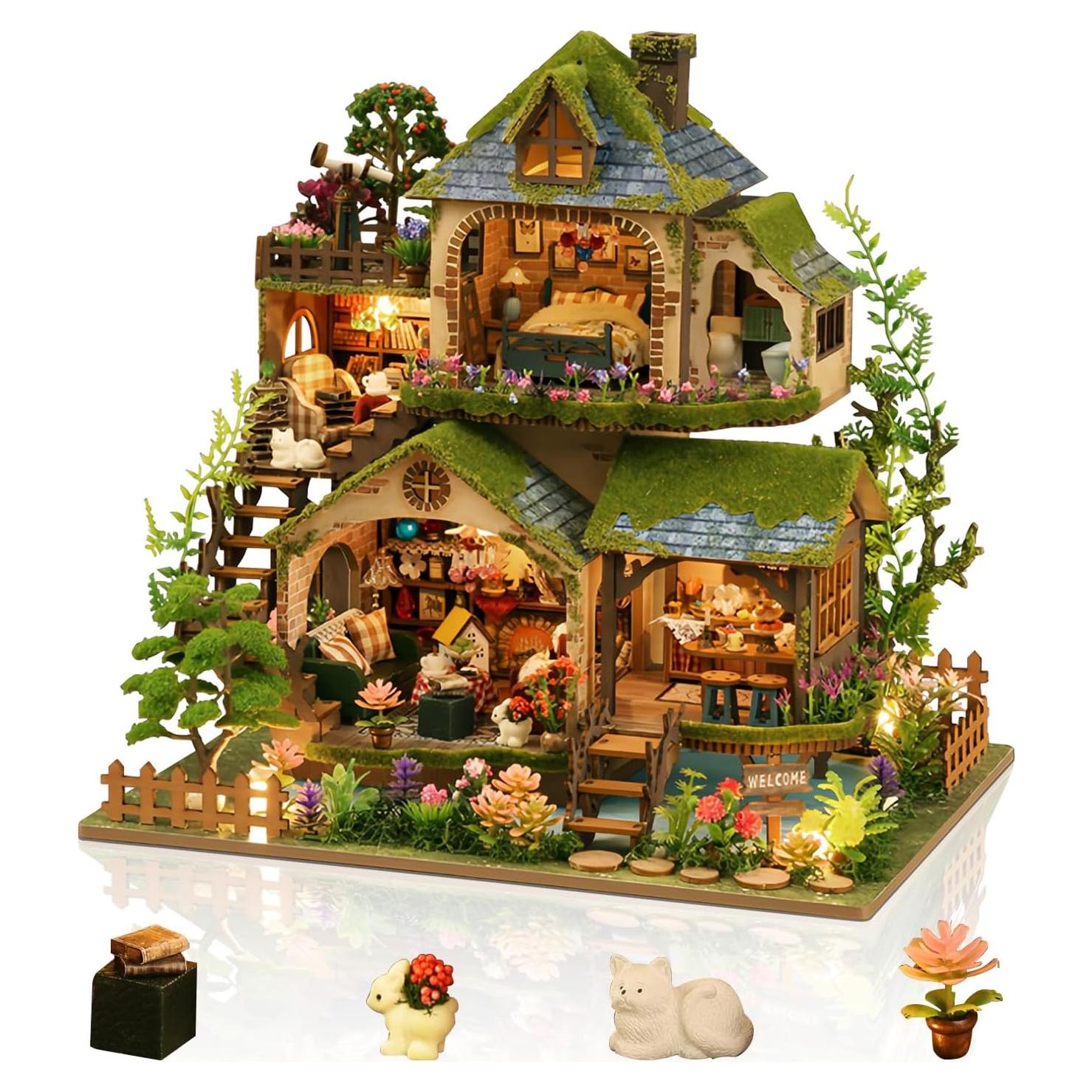 Kit de Casa en Miniatura Foyucool Aventura en el Bosque DIY
