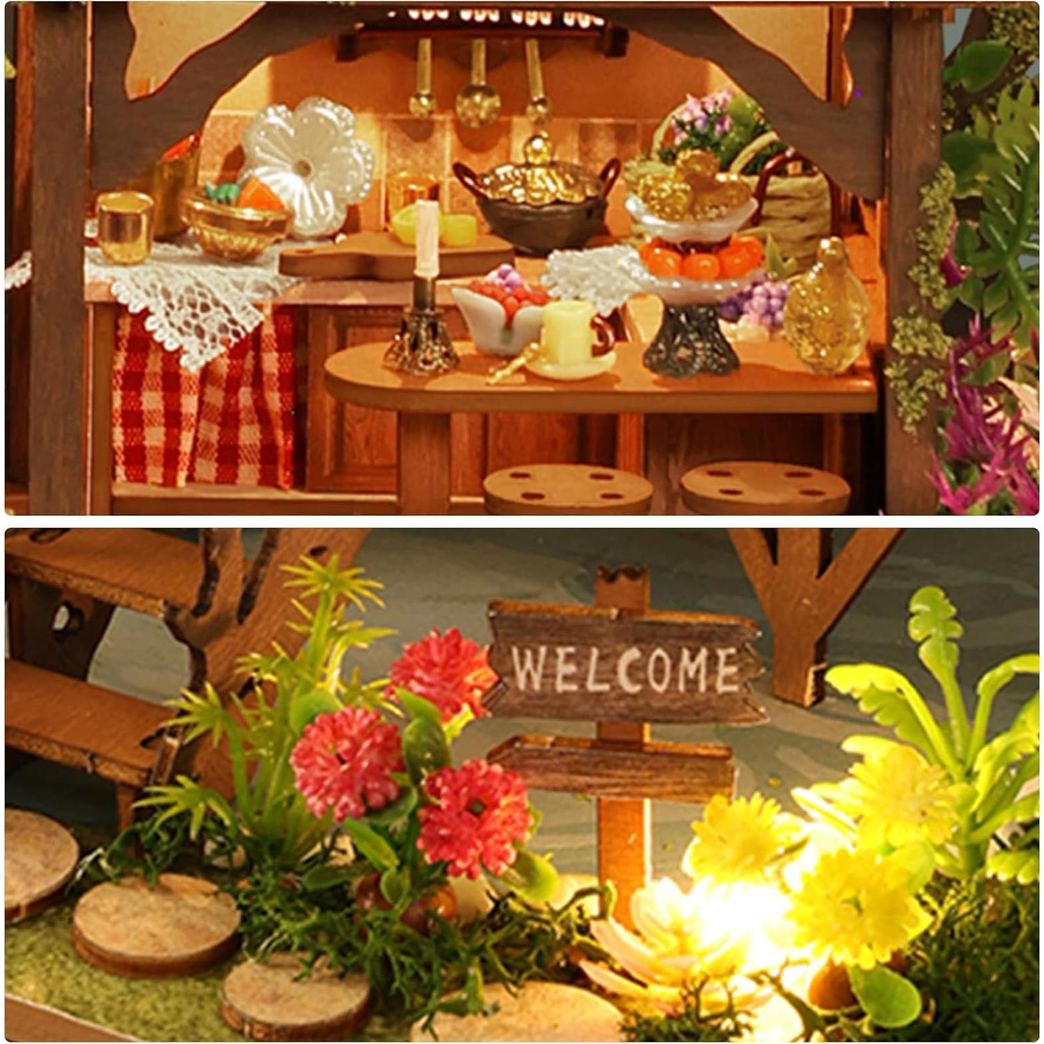 Kit de Casa en Miniatura Foyucool Aventura en el Bosque DIY