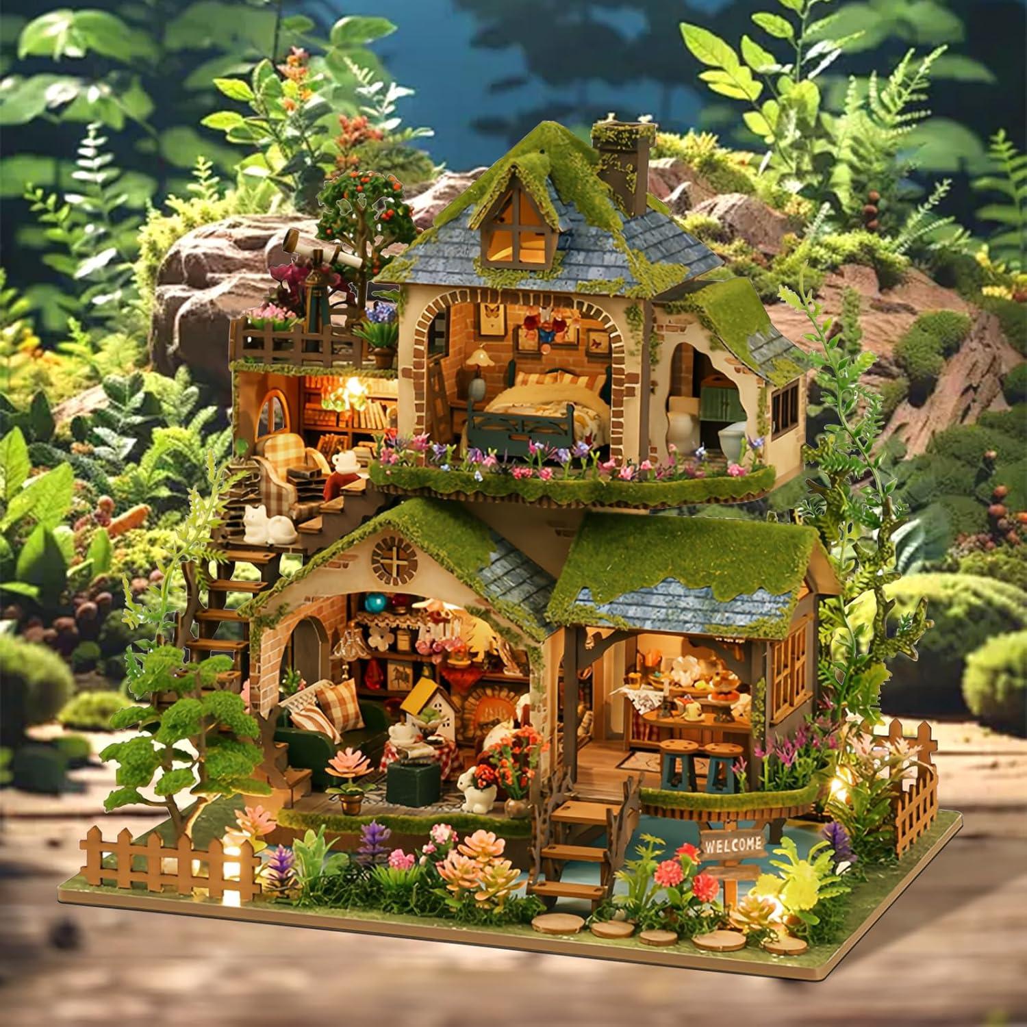 Kit de Casa en Miniatura Foyucool Aventura en el Bosque DIY