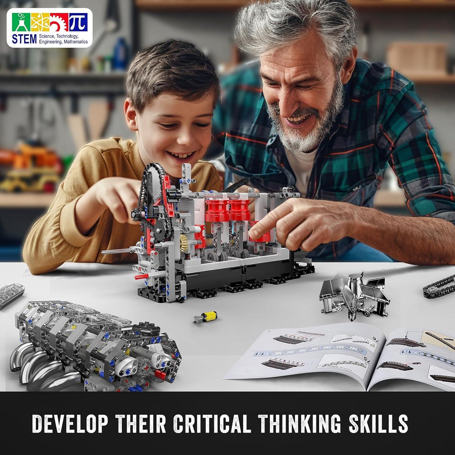 Mould King 10087 Kit de Construcción Motor L4 1787 Piezas