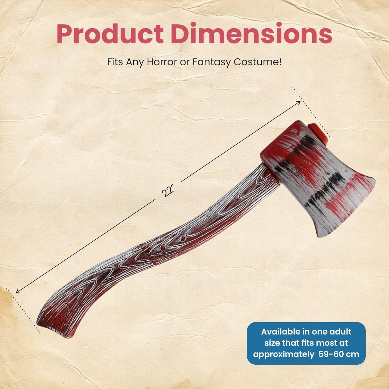 Hacha Falsa Ensangrentada Nicky Bigs 60.96 cm Accesorio Halloween