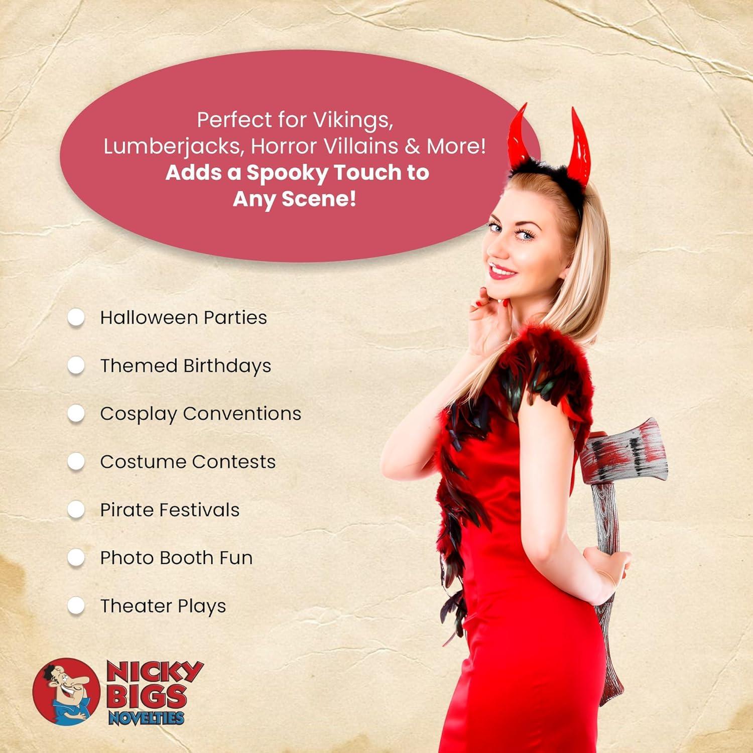 Hacha Falsa Ensangrentada Nicky Bigs 60.96 cm Accesorio Halloween