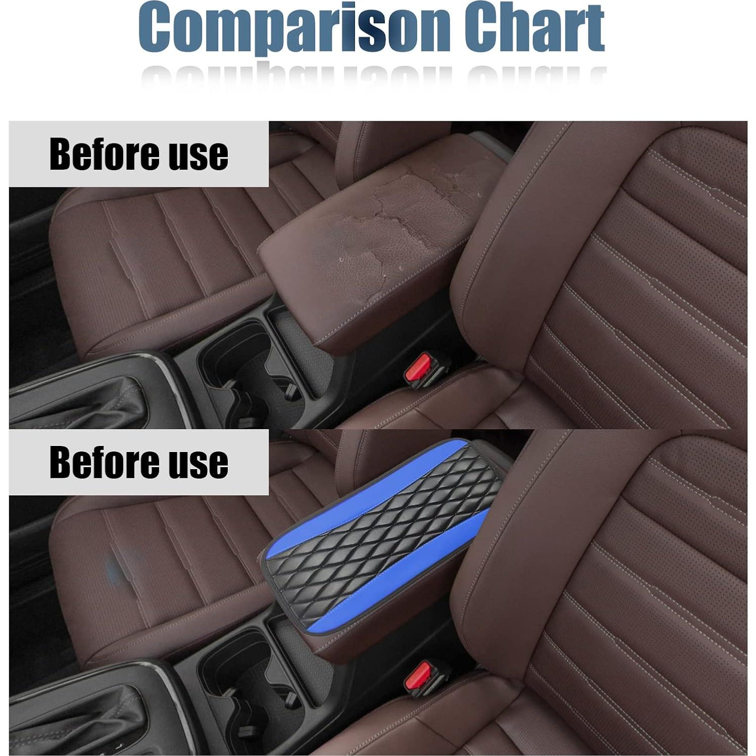 Cubierta de Consola Central Vrasly Cuero Impermeable Azul