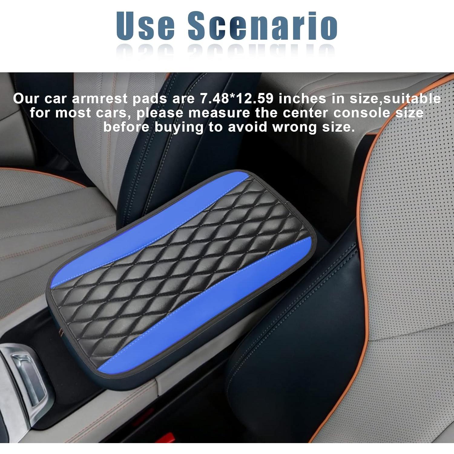 Cubierta de Consola Central Vrasly Cuero Impermeable Azul