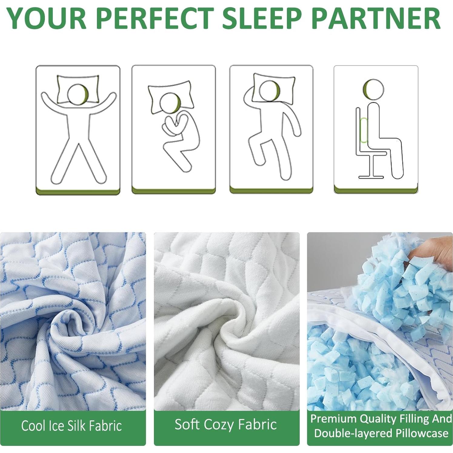 Almohada de Viaje Gehannah Grande Espuma de Memoria 50x38cm