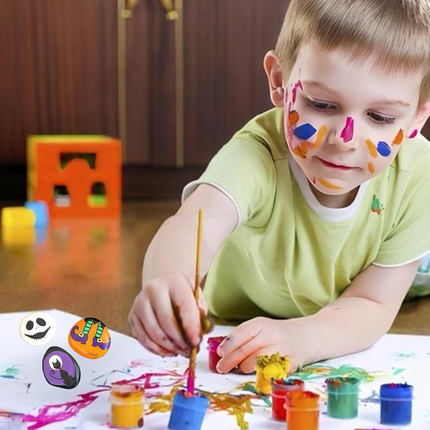 CYLHCM 35 PCS Rocks for Painting, 1.2"-2.0" Flat DIY Painting Rocks, Smooth Rocks for Crafts, Arts,Decoration, Kindness Rocks Hand Picked for Painting