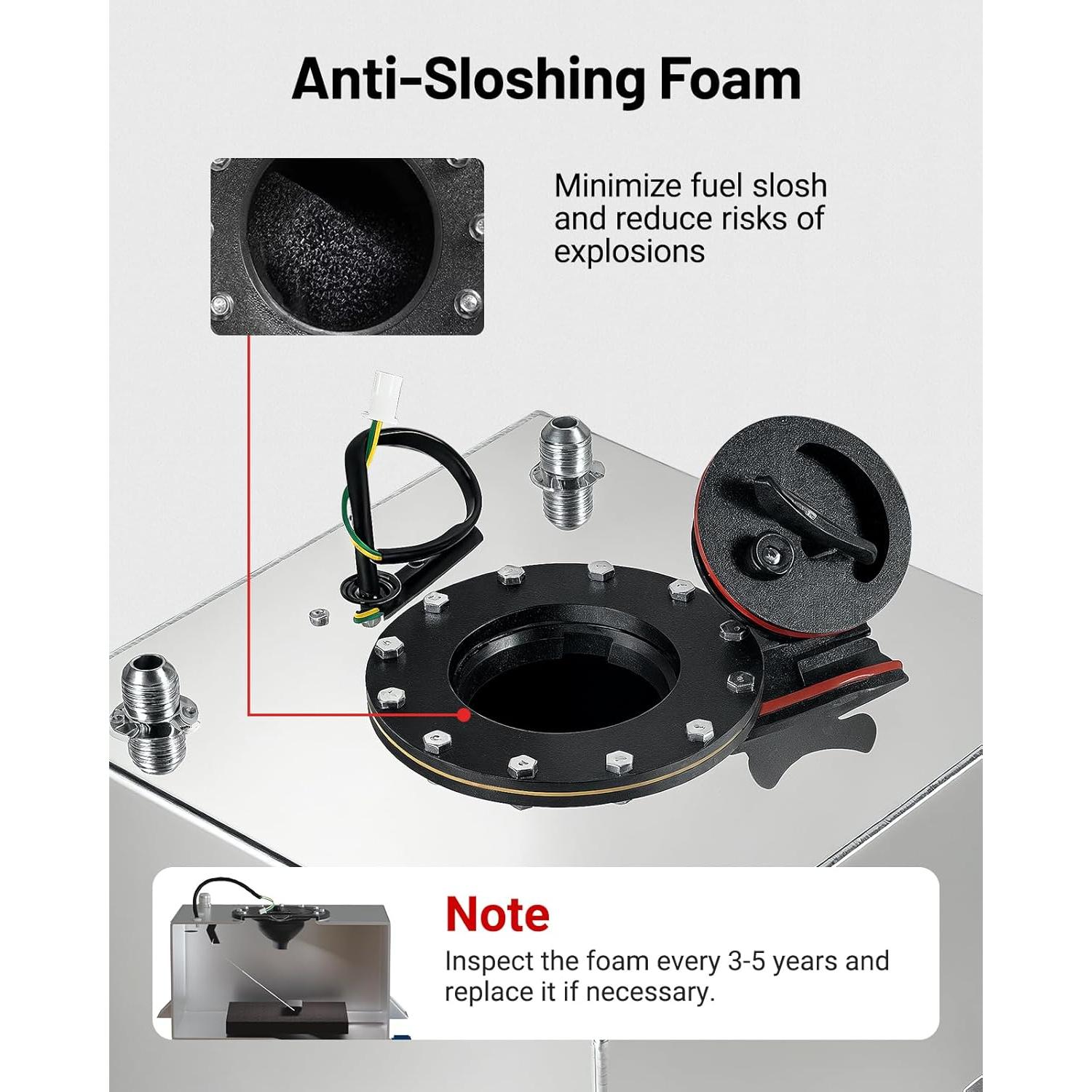 Tanque de Combustible Speedwow 56.78L Aluminio con Sensor