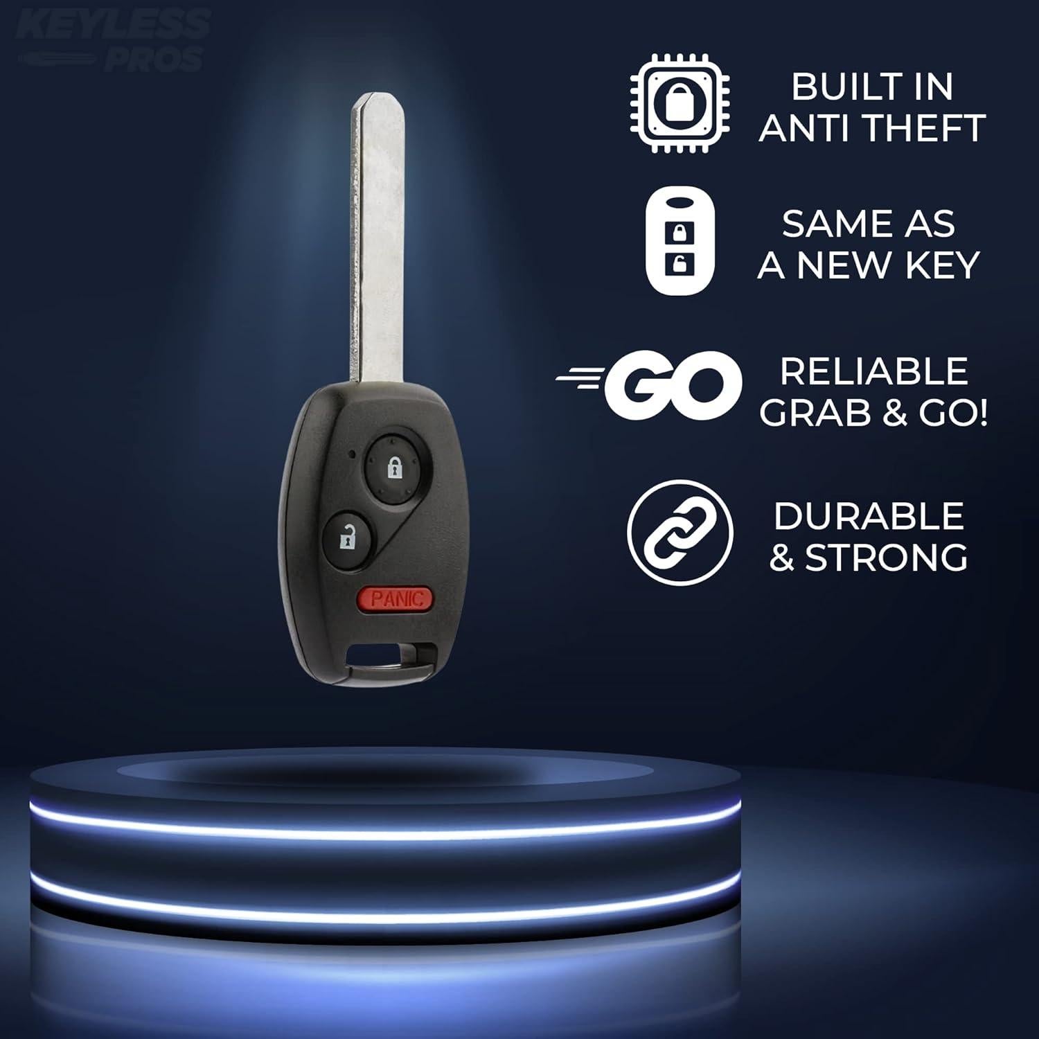 Control Remoto Honda Fit/Odyssey/Ridgeline 3 Botones