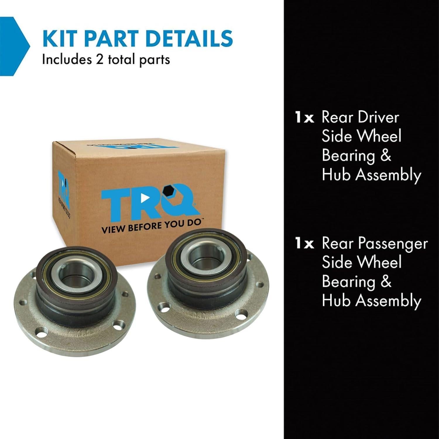 Rodamientos de Cubo TRQ para Fiat 500 2012-2019 2 Piezas