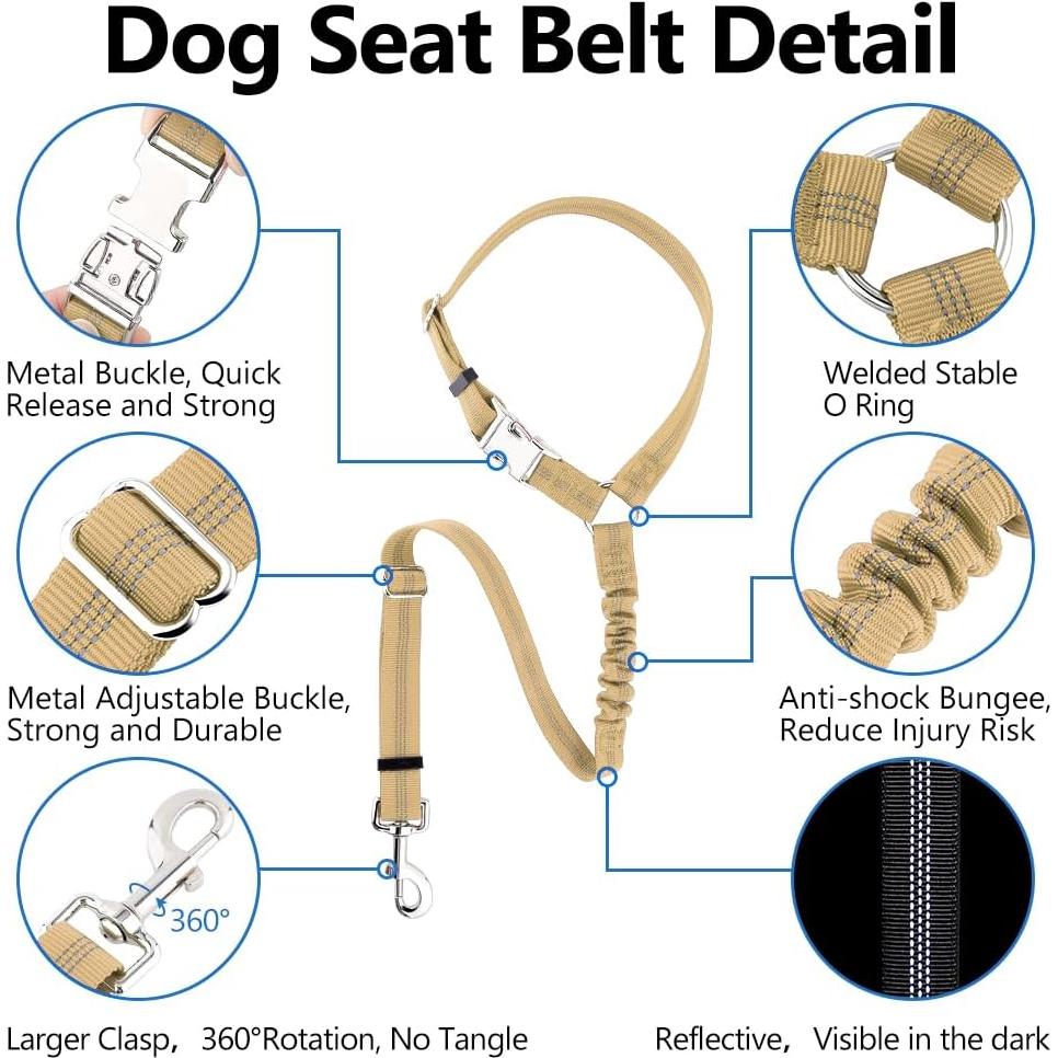Cinturón de Seguridad para Perros Plutus Pet Ajustable 40-86 cm