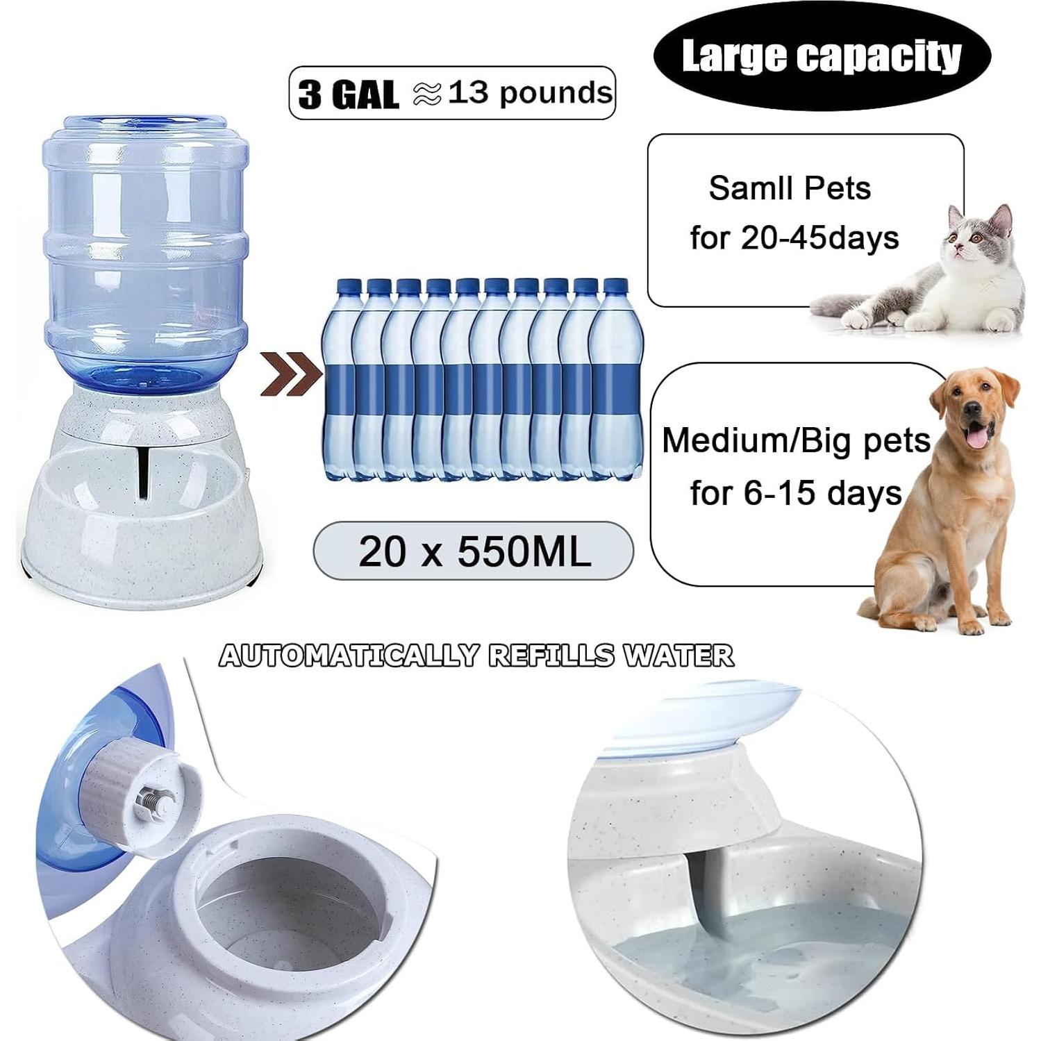 Dispensador Automático de Comida y Agua Kenond 11L para Perros