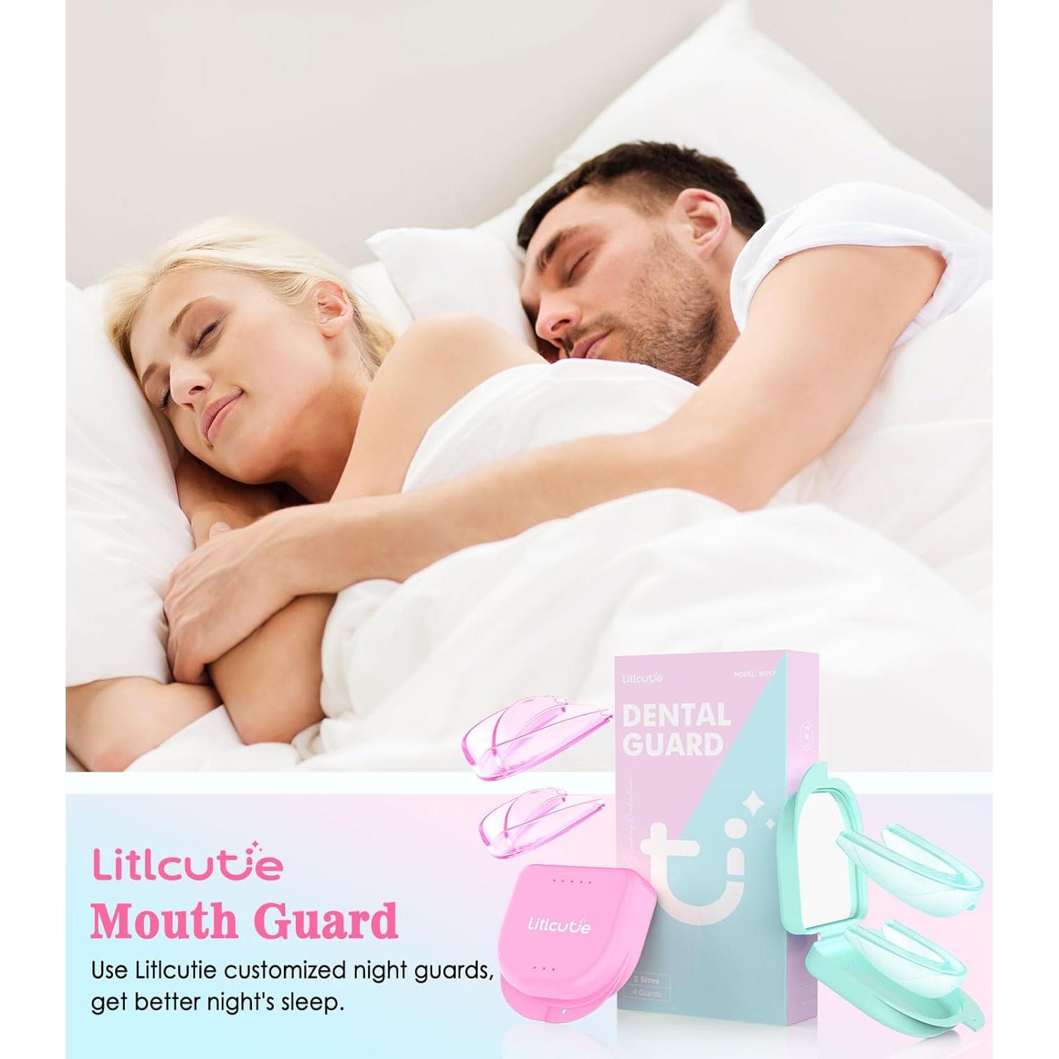 Mouth Guard for Grinding Teeth at Night, 2 Color Night Guards for Teeth Grinding, Reusable Teeth Grinding Mouth Guard for Sleep, Mouthguards for Grinding of Teeth, 4 Pcs/2 Sizes