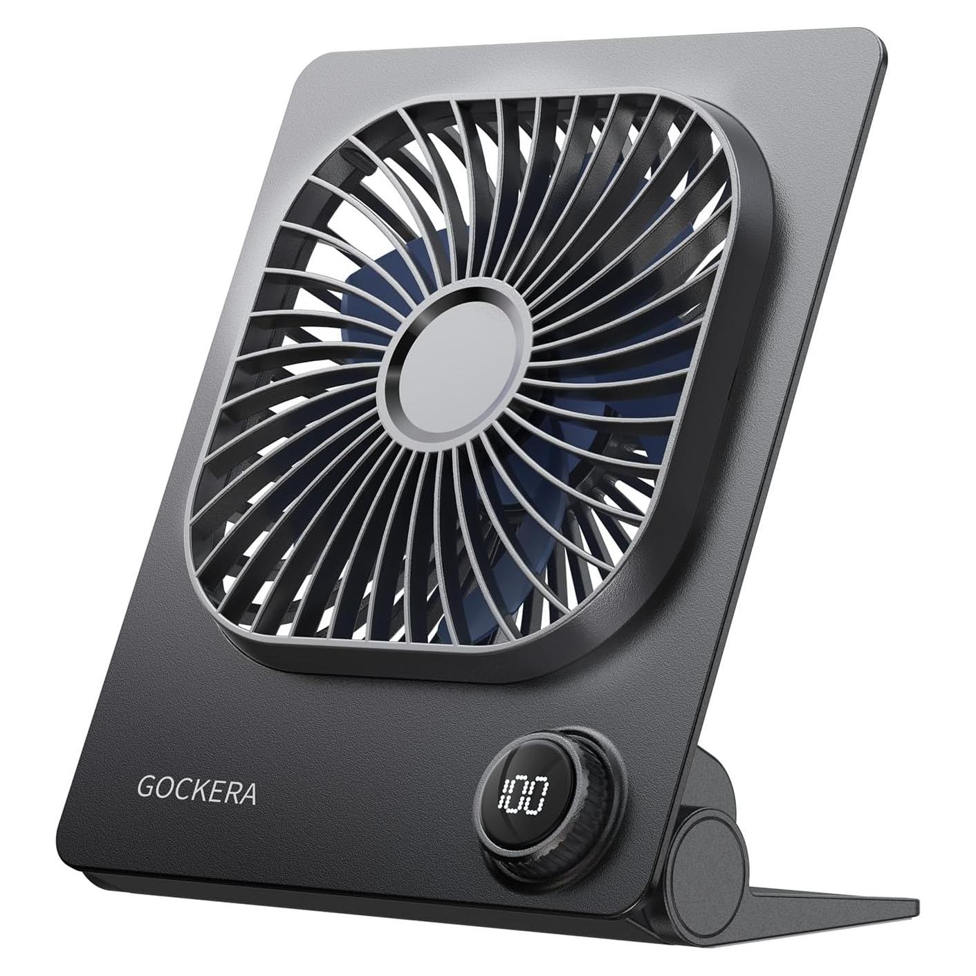 Ventilador de Escritorio GOCKERA F16 Negro 100 Velocidades 5000mAh
