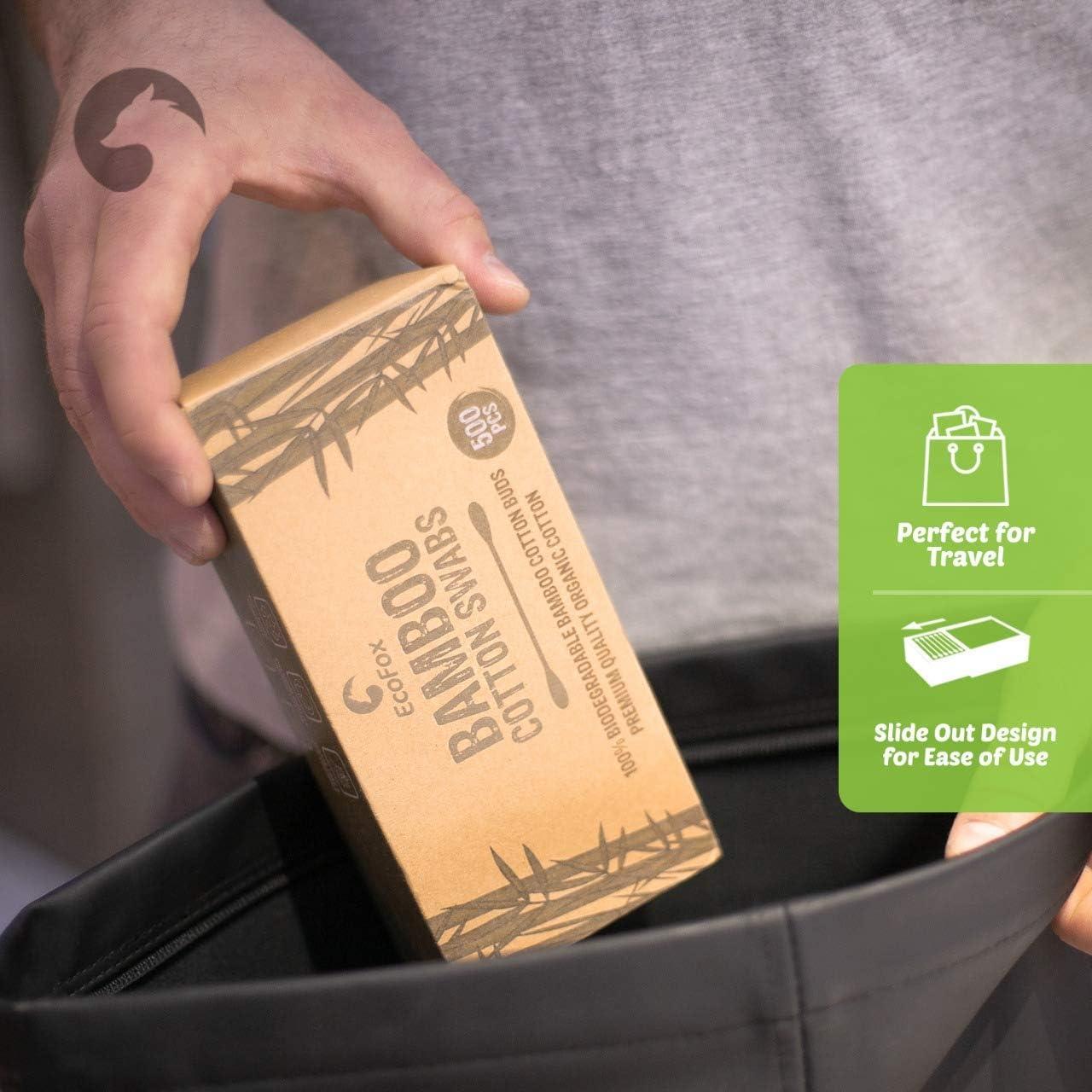 Hisopos de Algodón de Bambú EcoFox 200 Unidades Biodegradables