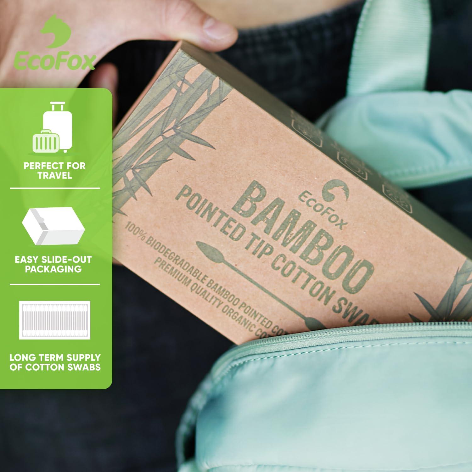 Hisopos de Algodón EcoFox 500 Unidades Punta Precisa