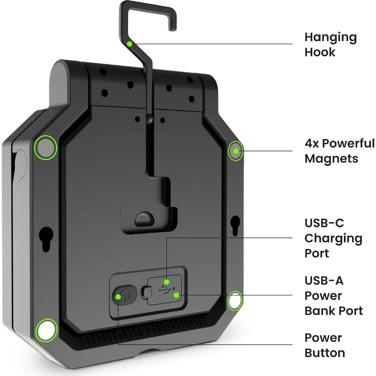 Luz de Trabajo LED Portátil Feit Electric 1000 Lúmenes 3 Modos