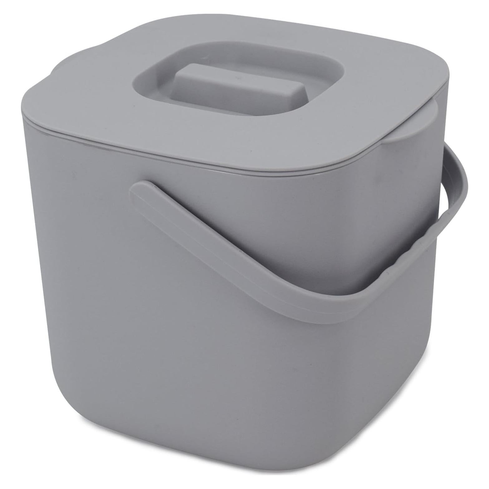 Bin de Compostaje de Cocina Jaderlu 7L Gris con Filtro