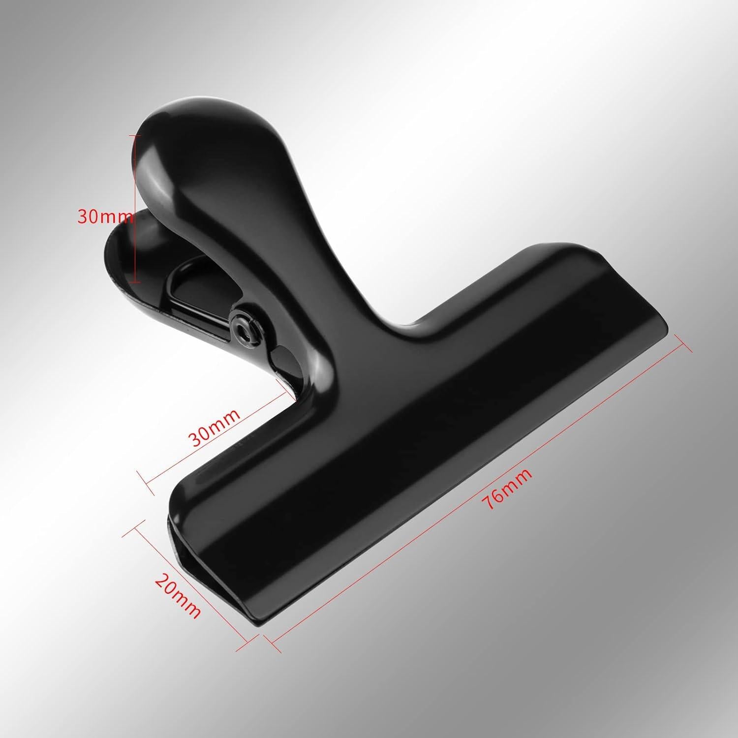 Abrazaderas de Papel Perla Dorada 3" Acero Inoxidable 6 Pcs