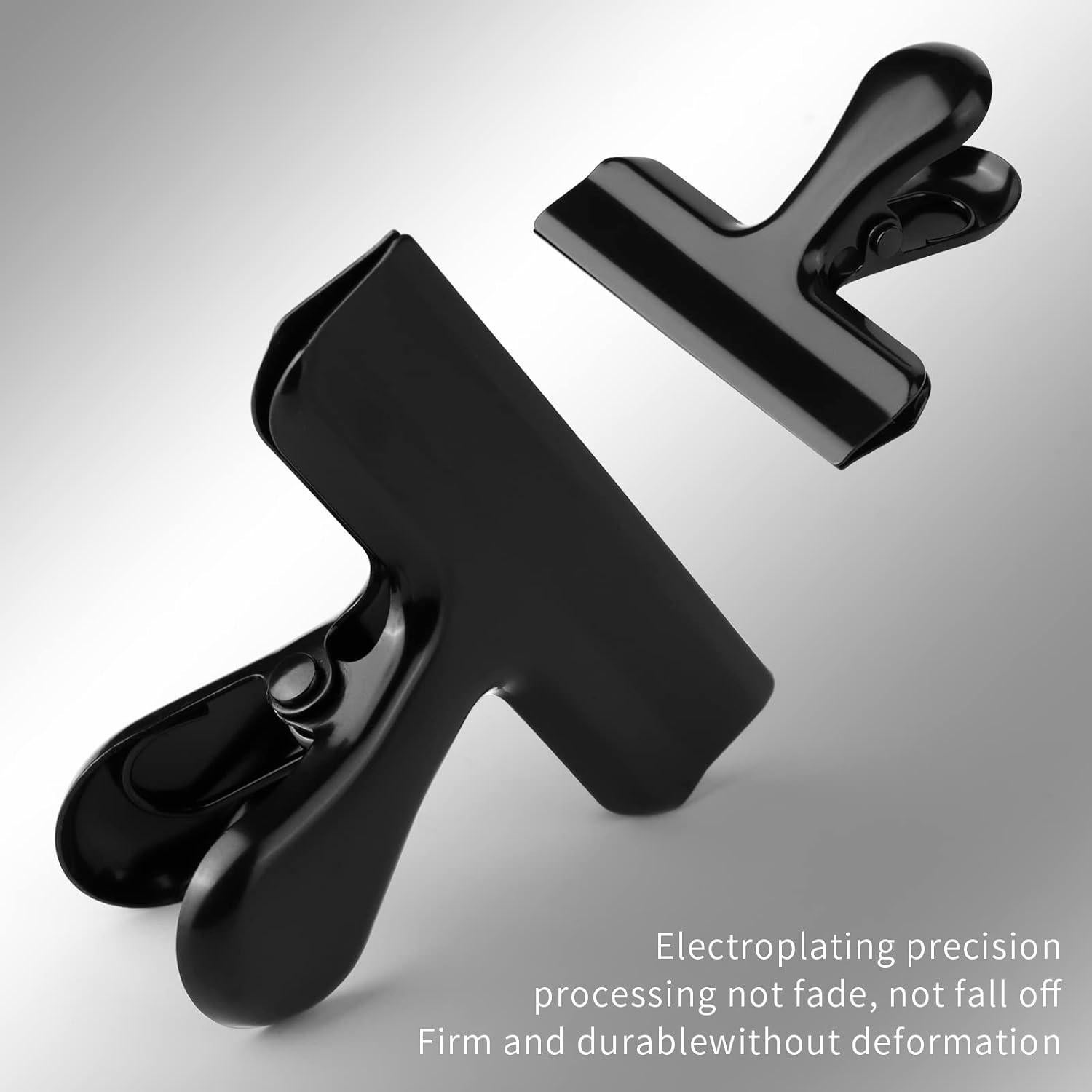 Abrazaderas de Papel Perla Dorada 3" Acero Inoxidable 6 Pcs