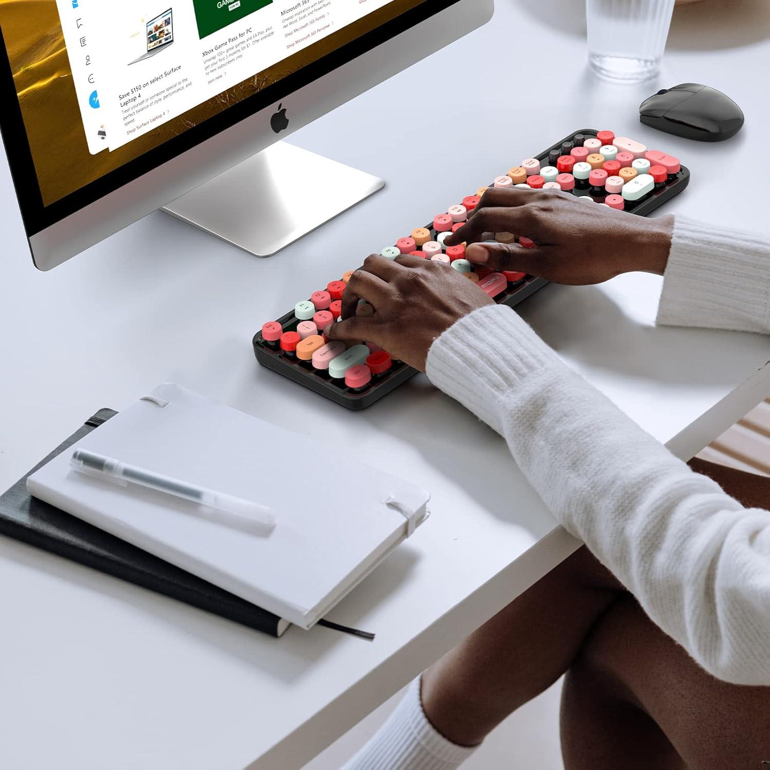 Combo Teclado y Ratón Inalámbrico MOFii Retro USB 2.4GHz