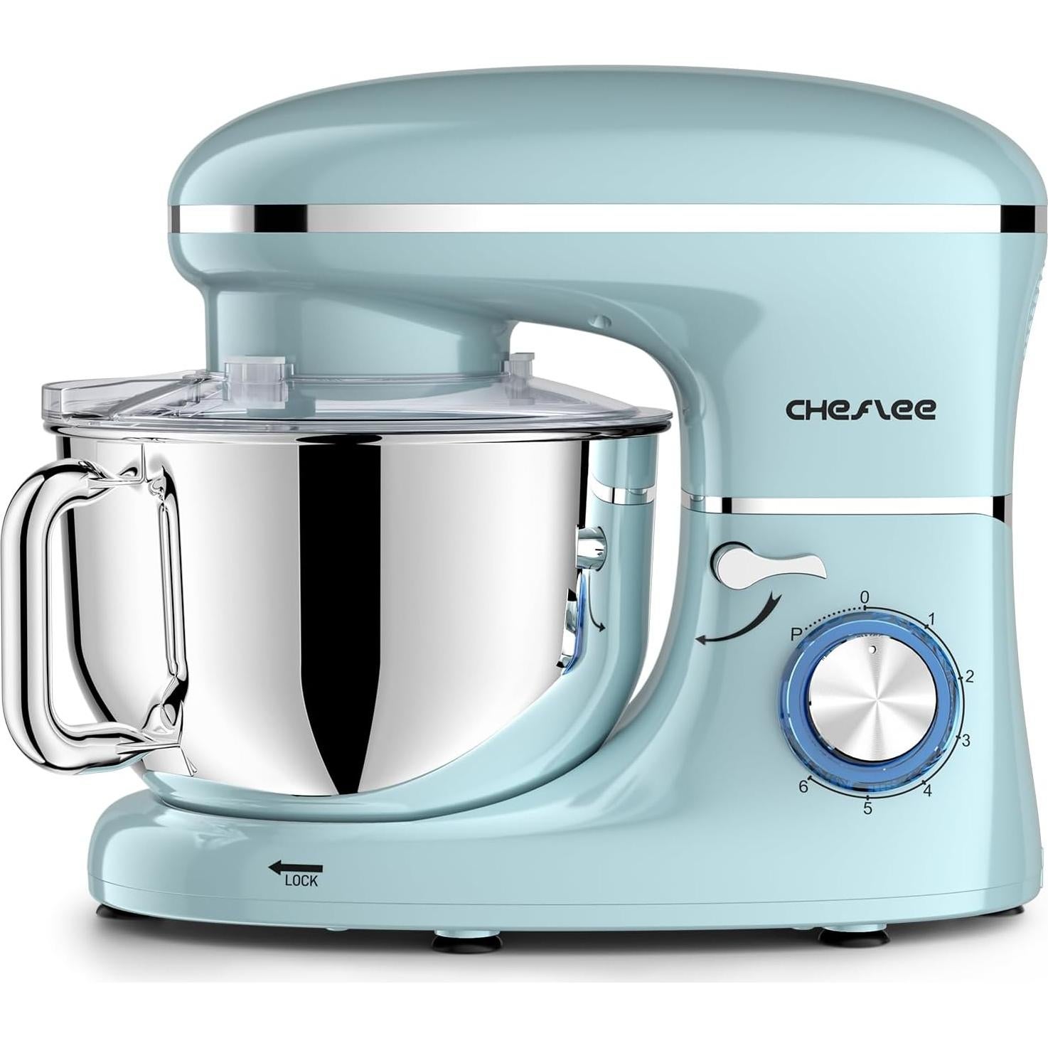 Mezclador de pie CHeflee 600W 6.5L con tazón acero inoxidable
