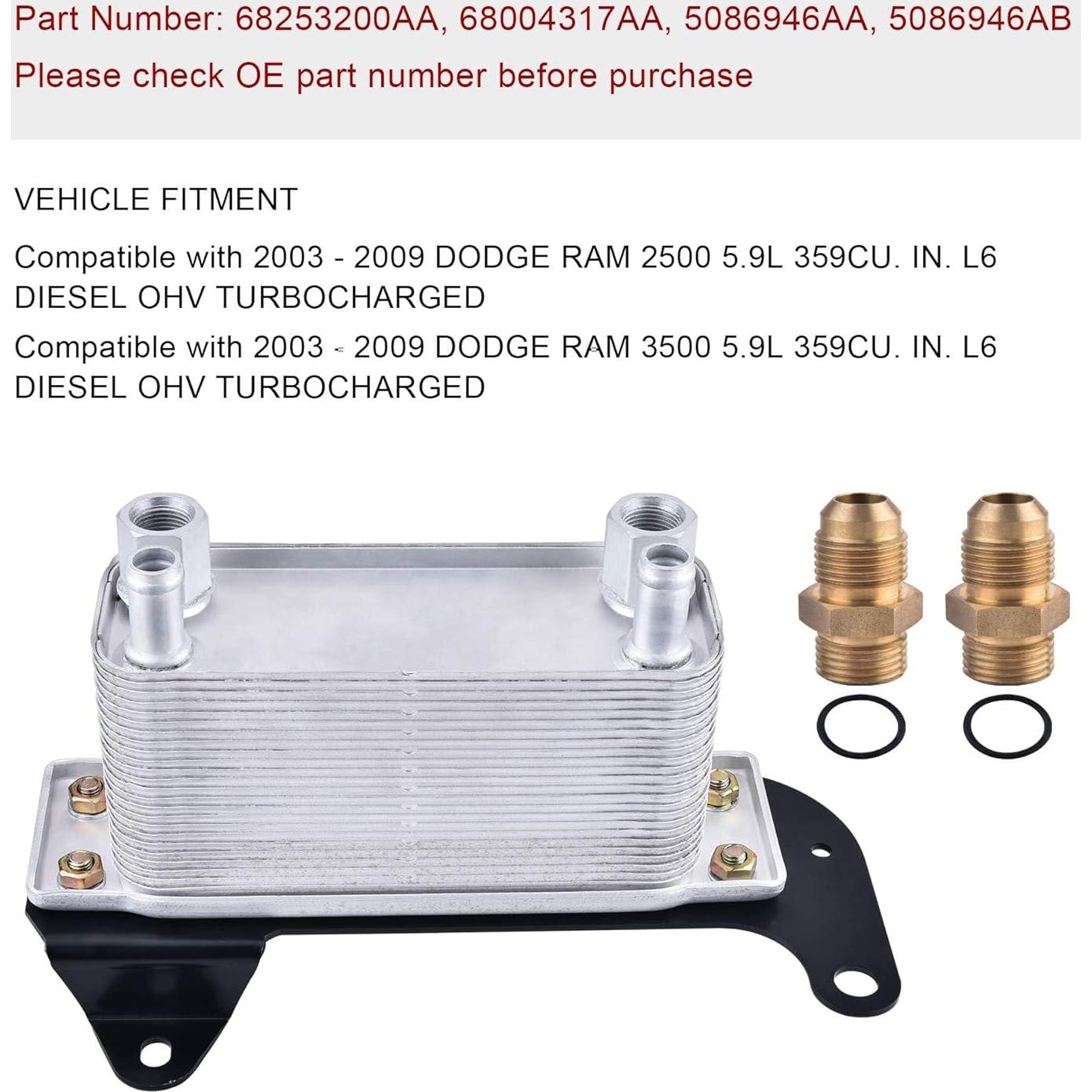 Enfriador de Aceite EVIL ENERGY para Dodge Ram 2500/3500 5.9L