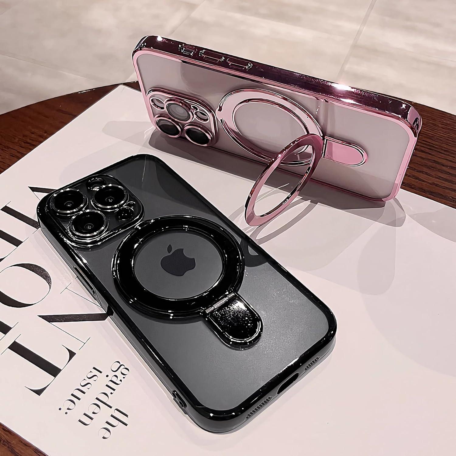 Funda Magnética Invisible LXK para iPhone 15 Rosa - Protección Militar