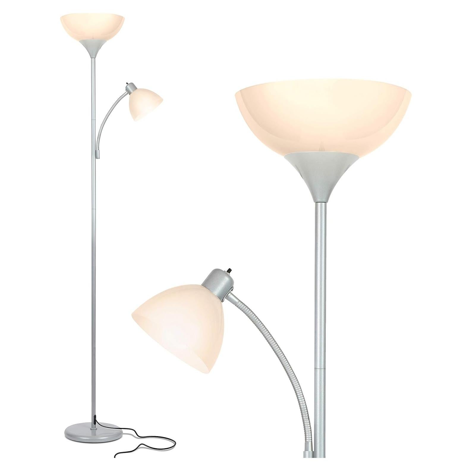 Lámpara de pie Brightech Sky Dome Plus LED regulable Plata