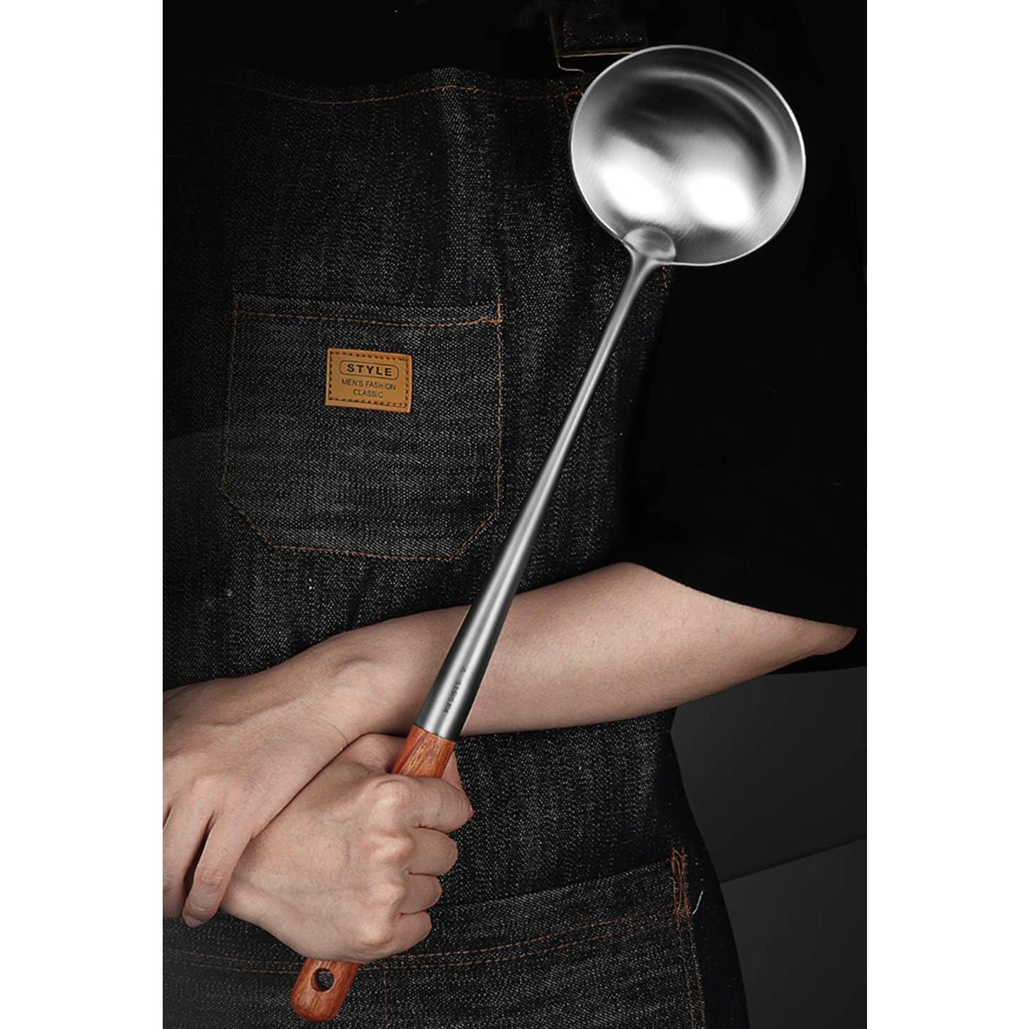 Juego de Utensilios de Cocina FJNATINH - Espátula y Cucharón 43 cm