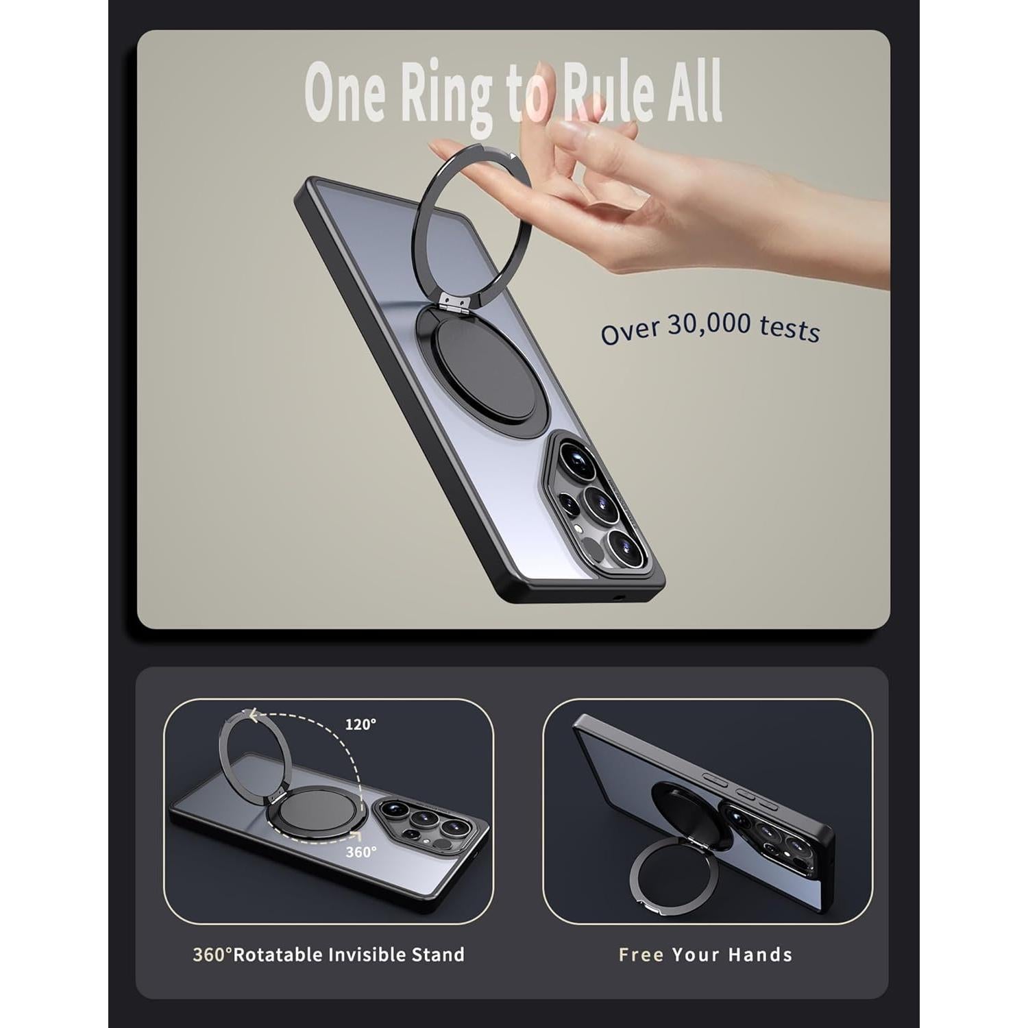 Funda Magnética para Samsung Galaxy S25 Ultra con 2 Películas de Vidrio Templado