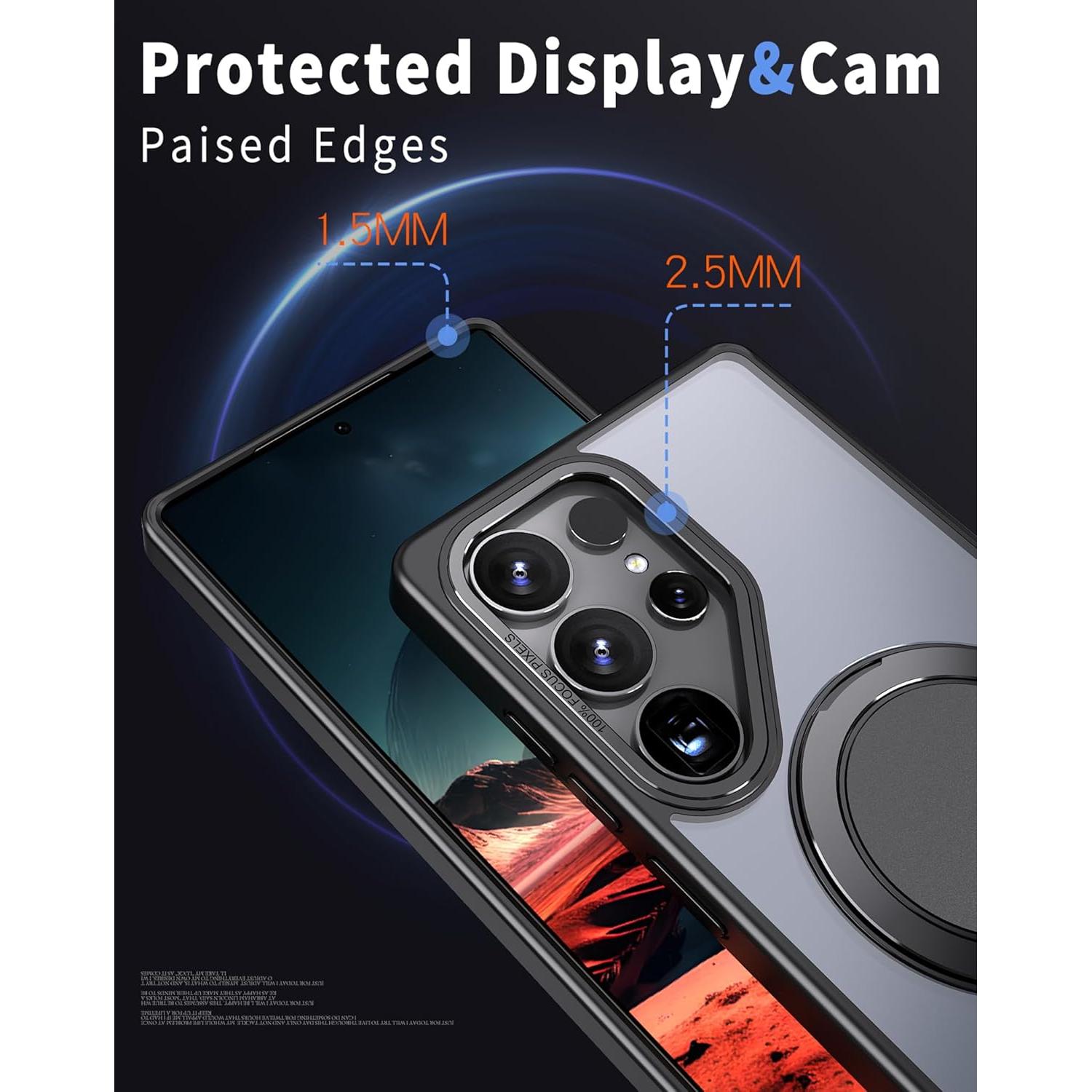 Funda Magnética para Samsung Galaxy S25 Ultra con 2 Películas de Vidrio Templado