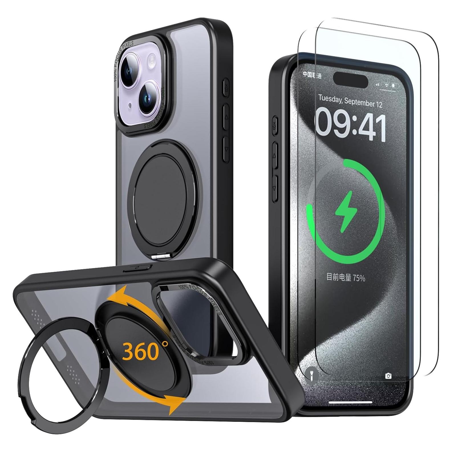 Funda Magnética para iPhone 13/14 HCX con 2 Películas de Vidrio