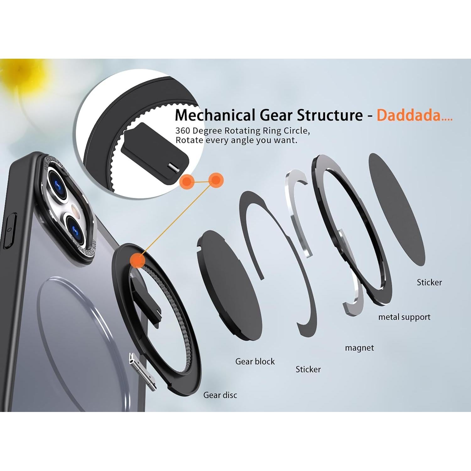 Funda Magnética para iPhone 13/14 HCX con 2 Películas de Vidrio