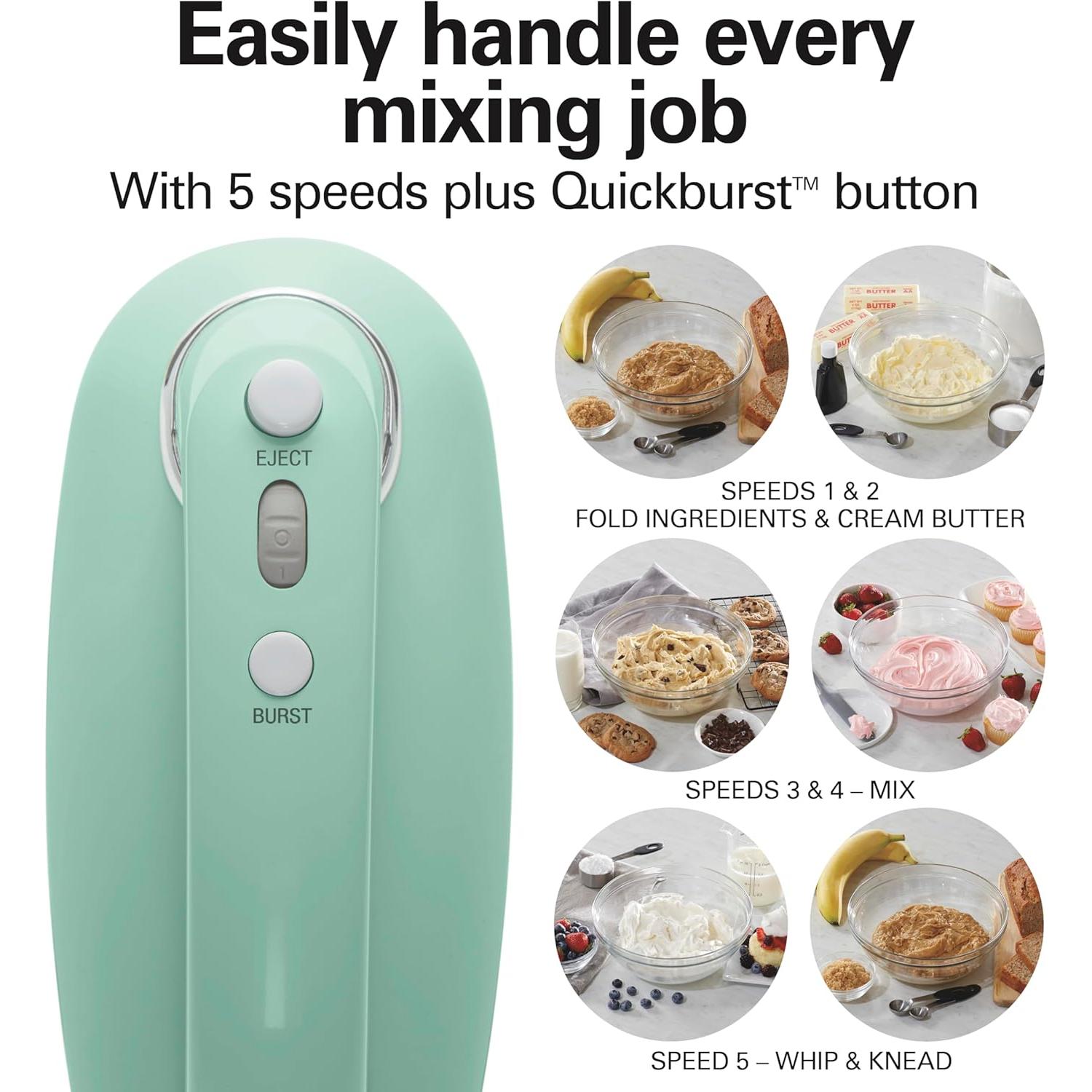 Batidora de Mano Hamilton Beach Vintage 5 Velocidades Verde