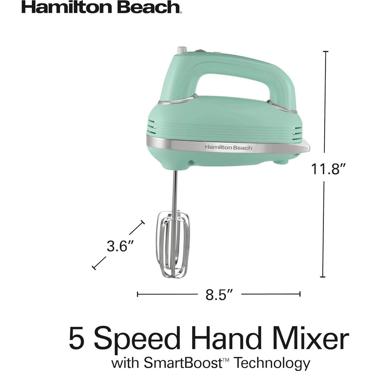 Batidora de Mano Hamilton Beach Vintage 5 Velocidades Verde